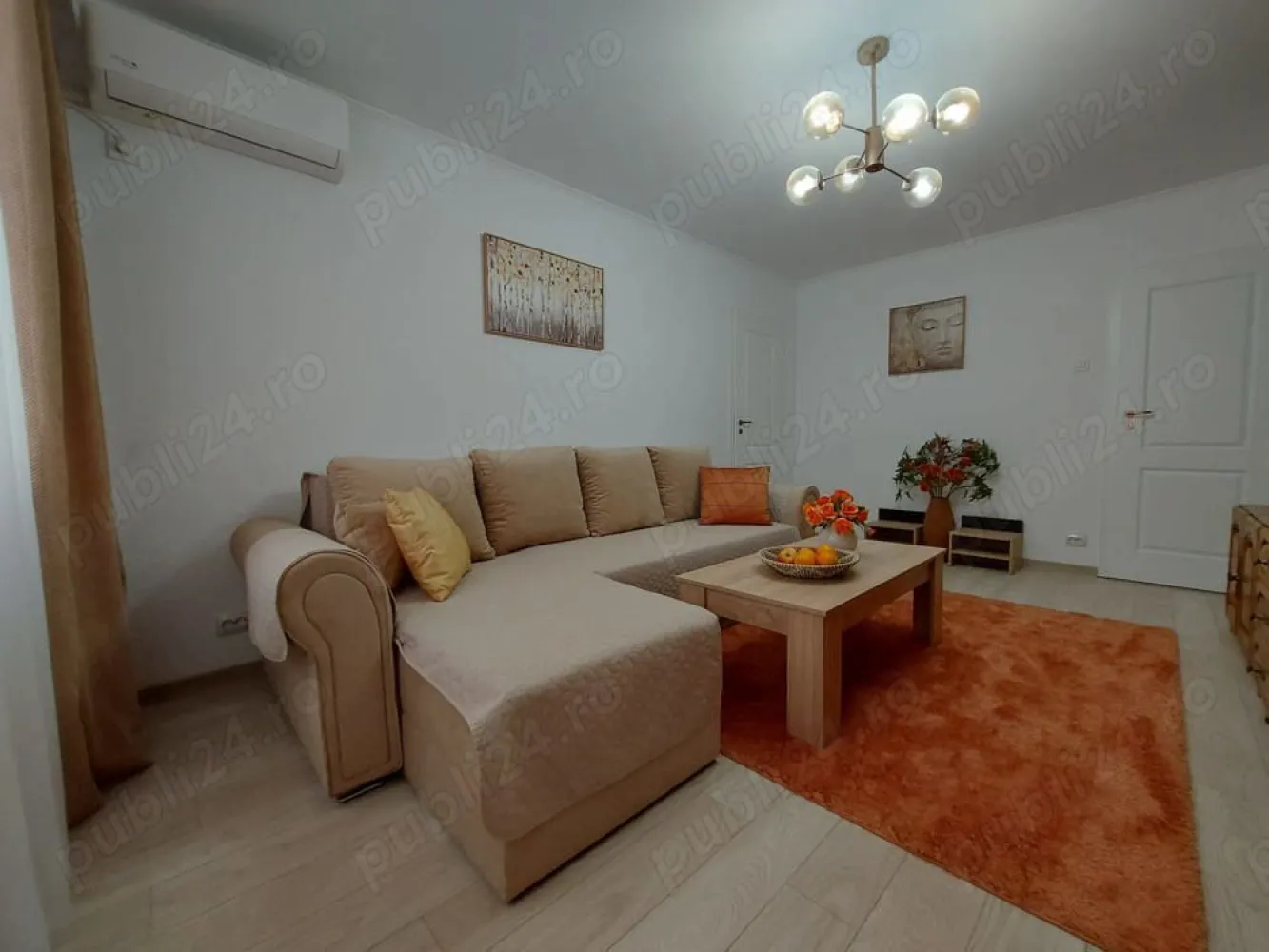 Inchiriere un apartament 2 camere - Va propunem spre inchiriere un apartament primitor si elegant de 2 camere cu balcon, situat in zona Lujerului. Cu o suprafata de 52 m , apartamentul este pozitionat la etajul 2 al unui imobil cu 10 etaje, prevazut cu lift si proaspat reabilitat termic. Apartamentul a fost renovat complet recent si se afla la prima inchiriere. 

Caracteristici principale:
Suprafata: 52 m 
Confort: 1
Etaj: 2 10
Compartimentare: circular
Numar camere: 2
Baie: cu geam masina de spalat boiler (pentru situatii de urgenta)
Balcon: inchis cu geamuri tripan, amenajat 
Bucatarie: inchisa, mobilata si utilata (frigider, aragaz si cuptor pe gaz, cafetiera, vesela, spatii de depozitare generoase)
Aer conditionat: da
Alte dotari : TV cablu si internet Digi 

Detalii suplimentare: Apartamentul este proaspat renovat, mobilat si utilat complet, cu finisaje de calitate, ofera spatii de depozitare generoase. Amplasarea in zona Lujerului asigura acces facil la zone comerciale (Mega Image, Carrefour, Piata Veteranilor, Mall Plaza, Afi Cotroceni, Auchan, Lidl), transport in comun (max. 5 minute pana la metrou Lujerului, 3 minute pana la statia de autobuze pentru conexiuni cu centru, Gara de Nord, Panduri), Parcul Liniei la 2 minute pe jos, gradinite si scoli in proximitate (Scoala Europeana nr. 17), banci, farmacii. Zona in care este amplasat apartamentul este ferita de traficul din bulevard, blocul fiind situat in linia a doua, asigurand liniste in toate momentele zilei si multa verdeata. 

Conditii de inchiriere:
Chirie : 2500 lei
La incheierea contractului se va achita 1 luna de chirie + 1 luna garantie.

Pentru mai multe detalii si programarea unei vizionari, nu ezitati sa ne contactati la numarul !