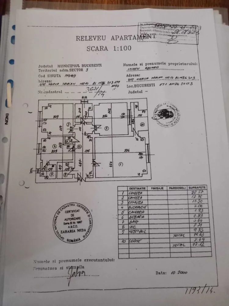 Vand ap 3 camere - Vand apartament 3 camere Nerva Traian zona centrala etaj 1/8 bloc din 2000,vedere spate lateral cu imbunatairi,centrala etaj 1/8,
Pret redus de la 198.000 la 185.000 euro
Ideal investitie !