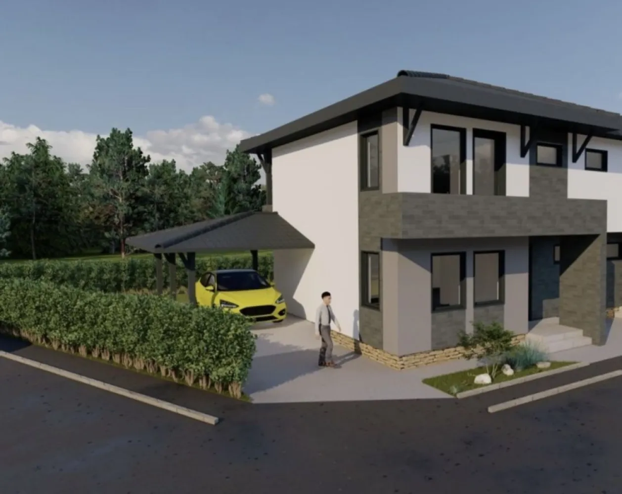 Casa de vanzare , 137 mp util, P+1 - Preți: 110000 euro negociabil, 
Suprafata construita 66mp, suprafata utila 137mp, 
Teren 260 mp, 
Casa este compartimentat - parter : Living + bucatarie, baie, terasa, etaj : 3 dormitoare , 1 baie , dressing, 2 balcoane, Casa este situat in localitatea Martinesti str Constantin Brâncuş nr 19
Casa este racordat la retea de gaz , retea apa potabila , canalizare si electricitate, zidaria este din caramida Poroton , tâmplarie Rehau gri antracit, izolatie exterioara polistiren de 10 cm , tigla bramac, incalzire in pardoseala parter si la etaj,