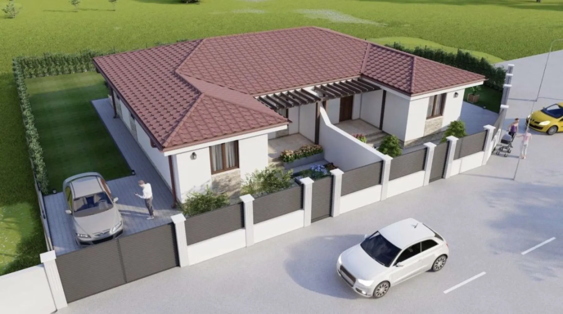 Casa, case semifinisate, la rosu, fundatie, complex rezodential Amati - Oferim spre vânzare case tip parter de diferite dimensiuni in functie de cerintele clientului:

Fundatie cu teren, fundatie 151 mp construit din care 10 mp terasa + teren 580mp = 37000 euro

Casa parter la rosu cu teren 580mp, casa cu suprafata construita 151 mp din care 10 mp terasa + teren 580mp = 56000 euro + termopane 3000 euro

Proiecte in derulare:
Parter 120 mp construit din care 21.8 mp terasa + teren de 600 mp = 94000 euro
Parter cu garaj 144 mp construit din care 7 mp terasa + teren 600 mp =101000 euro
Parter 151 mp construit din care 10 mp terasa + teren 580mp = 108000 euro (posibilitate la rosu 67000 euro)

Casele se vand la stadiul de semifinisat, având un regim de înălțime tip parter, utilitățile in fata casei (apă, energie electrică, canalizare, rds). 
Locuința se predă finisată la exterior (silicat culoare alb), respectiv semifinisată la interior, tencuită și gletuita gata pentru culoare, cu sistem de încălzire prin pardoseala, sapa mecanizata elicopterizata și tamplarie PVC cu profile Rehau, izolatie tavan cu vata mineral de 10 cm, folie anticondens. La exterior locuința se predă cu termoizolație cu polistiren de 10 cm, tencuială decorativă siliconată rezistenta la interperii și tigla.
Casele se regasesc la intrare in Amati, in complex residential, intr-o zona linistita fara trafic, intr-un cartier de case noi la o distanta 2.5 km fata de oras.
Cartier in dezvoltare cu proiecte flexibile dupa dorintele si bugetul clientilor.
La cerere se poate preda cu imprejmuire/gard, pavaj, etc.
Locuintele pot suferi modificari in functie de preferintele clientului.
Pretul afisat este valabil pentru plata din faza de proiect, pretul la finalizarea constructiei este cu 10% mai mare

Pretul este in euro

Pentru detalii:
0 *************** 2
