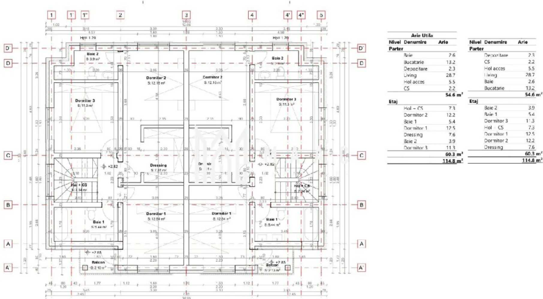 Casă modernă | 3 dormitoare | 140 mp curte | 120 mp utili | Preț avantajos - Maac Imobiliare prezintă o casă spațioasă, perfectă pentru o familie, situată într-o zonă liniștită. Aceasta este disponibilă în două variante de achiziție:

 129.700€ – la roșu interior, finisată exterior
 107.300€ – dacă achiziția se face pe firmă (fără TVA)

Suprafață și compartimentare:
 Suprafață utilă: 114.8 mp
 Curte: 140 mp

 Parter:

Living generos (28.7 mp)
Bucătărie spațioasă (13.2 mp)
Baie (2.6 mp)
Hol acces și spațiu de depozitare
 Etaj:

Dormitor matrimonial cu dressing (12.5 mp) și baie proprie (5.4 mp)
Dormitor 2: 12.2 mp
Dormitor 3: 11.3 mp
Baie secundară: 3.9 mp
Hol și casa scării
 Locuința oferă o compartimentare inteligentă, cu spații bine optimizate și lumină naturală din abundență. 

Pentru mai multe detalii precizati telefonic ca ati vazut anuntul ID: CP2739480