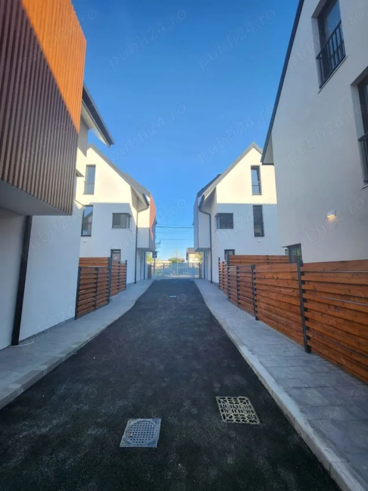 Case de vanzare Bucurestii Noi Straulesti - Va prezentam spre vanzare un nou proiect imobiliar realizat de EMsia Construction Koncept, WHITE RESIDENCE, un complex deosebit, privat, format din 9 case single si cuplate.
 Toate finisajele interioare sunt de calitate superioara (gresie, faianta, parchet, obiecte sanitare, usi, etc.), sunt incluse in pretul caselor, acestea se predau la cheie si dispun de toate utilitatile necesare (apa-canal, gaze, curent, acces fibra optica Digi).
 Casele sunt economice energetic fiind prevăzute cu încalzire in pardoseala, sistem termic si fonic foarte eficient ce asigura o temperatura constanta tot timpul anului cu un consum minim de energie. Bransament electric 25 kw, posibilitate montare panouri fotovoltaice infrastructura deja existenta, priza incarcare auto putere 25 kw.
 Accesul in complex este automatizat si supravegheat video. Curtea este amenajata, iar fiiecare casa dispune de 2 locuri de parcare.
 WHITE RESIDENCE este situat intr-o zona linistita dar care raspunde tuturor nevoilor practice, precum accesul facil catre statiile de transport STB, Metrou, DN1 si DN7, Gara, Aeroportul Otopeni , magazine in apropriere. 
Detalii proiect:
Localizare: Bulevardul Petrila, Nr. 7A-7E, Bucuresti, Sector 1.
Regim inaltime: P+1E+Pod
Suprafata utila: 105 mp
Gradina amenajata+ doua locuri de parcare 
 Parter: avem un hol elegant, grup sanitar, bucatarie moderna open-space, living luminos cu iesire direct in gradina amenajata.
 Etaj: acces prin scara de lemn, hol, 2 dormitoare spatioase, baie prevazuta cu cada pentru un plus de rasfat dupa o zi agitata.
 Podul: acces prin scara de lemn, hol, 2 dormitoare spatioase, baie prevazuta cu cabina de dus.

 Investeste in casa ta, intr-un stil de viata : prima casa la pret special de lansare proiect de doar 235.000 de euro (fa ra TVA).

Planifica o vizionare!