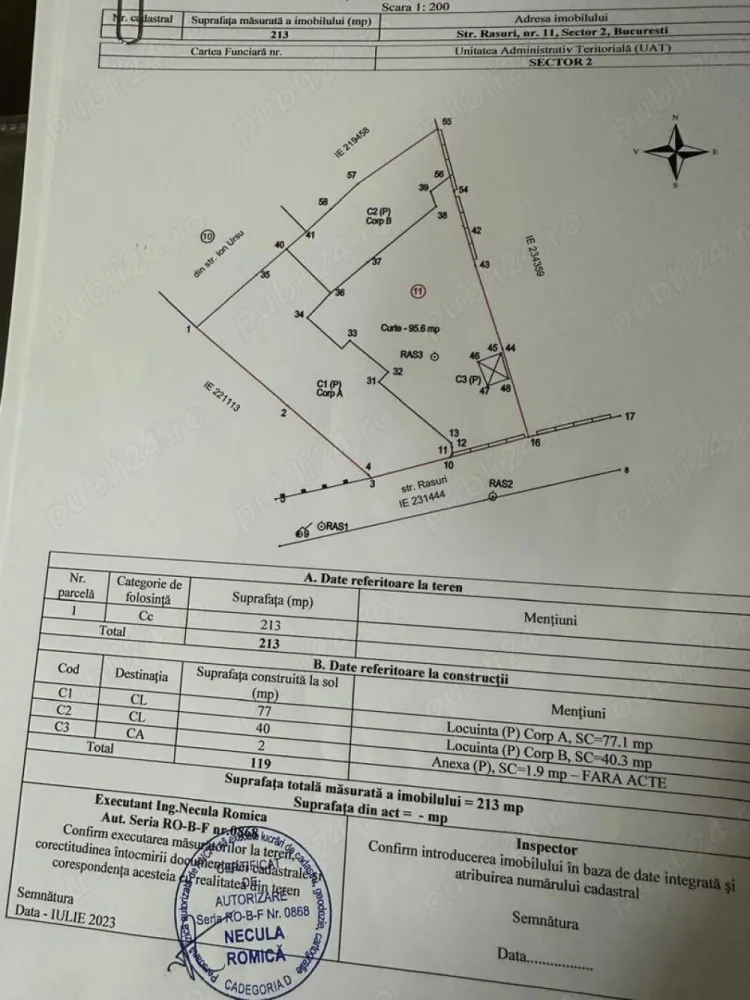 propietar - Propietar vand casă situată în zona Eminescu Ștefan cel Mare singur în curte necesita renovare preț 250.000 E
Preț Discutabil.
Nu colaborez cu agenții.
