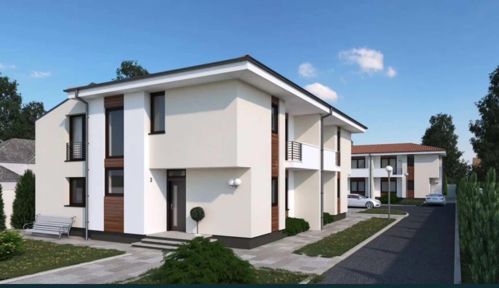 BRASADAS vinde casa in zona Aquastar. - Agenția imobiliara BRASADAS vinde casa tip duplex in zona Aquastar. Imobilul este situat la doar 5 minute de centrul orașului având acces din strada Gorunului ,zona fiind exclusiva de case,oferind liniște și intimitate. Suprafața utilă este de 123mp+teren de 260mp, având regim de înălțime P+E compartimentat astfel: Parter: 1 bucatarie, 1 living cu loc de luat masa, 1 baie, 1 camera technica, 1 terasă, 1 hol. Etaj: 1 dormitor matrimonial cu baie si balcon, 2 dormitoare cu balcon, 1 baie, 1 hol. Casa se preda la stadiu de semifinisat cu următoarele: Încălzire în pardoseala P+E . Instalațiile electrice și sanitaretrase pe poziții. Pereti gletuiti, sapa autolivelanta. Termopane Salamander cu 7 camere. Izolatie exterioară de 10 cm eps 80 cu decorativă conform randarilor. Curtea delimitată cu gard finisat.
www.brasadas.com.