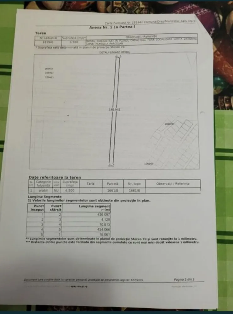 Teren extravilan - Suprafața terenului 65 de ari 
Preț: 1000 / aria 
65.000 €
Terenul se află pe strada Floarea de Colț Bulevardul Lucian Blaga Satu Mare 
Pentru cei interesanți 0.***************.5
Prețul este uşor negociabil.
