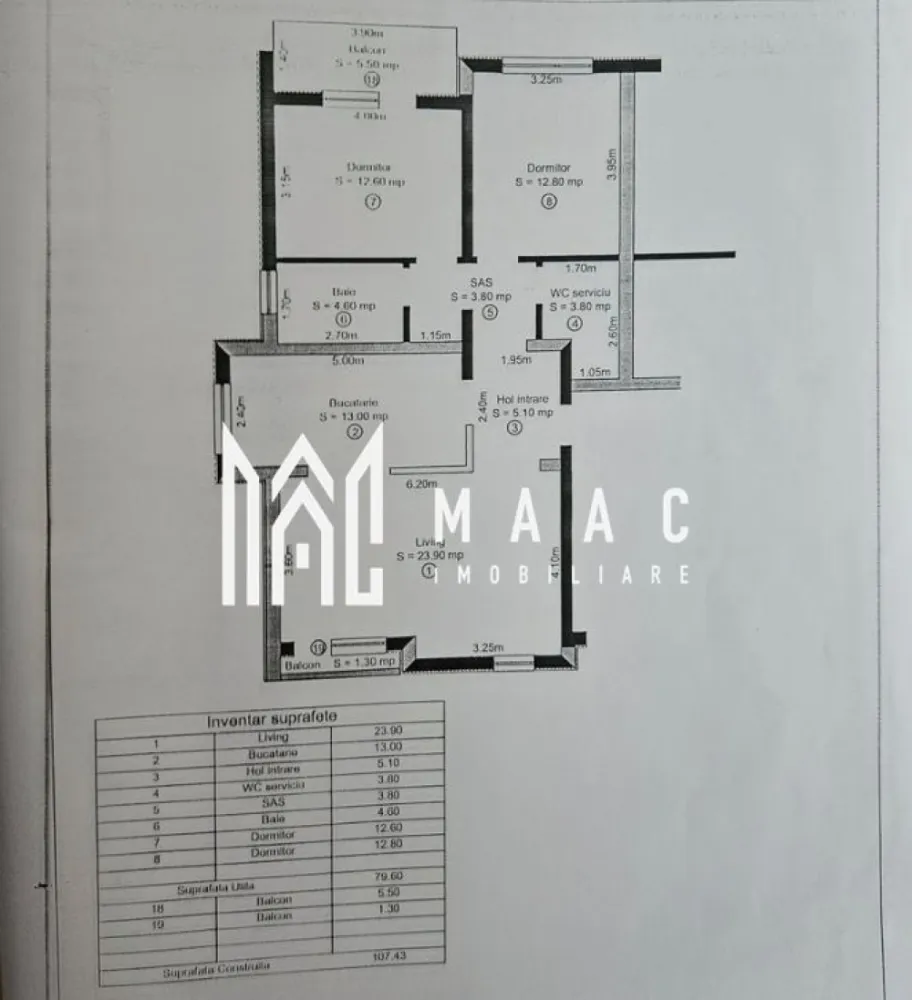 Apartament 3 camere | Decomandat | Etaj 1 | Parcare | Balcon
