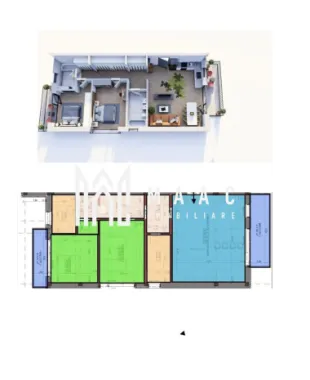 Apartament 3 camere | Etaj 1 | 89 MP I Loc de parcare