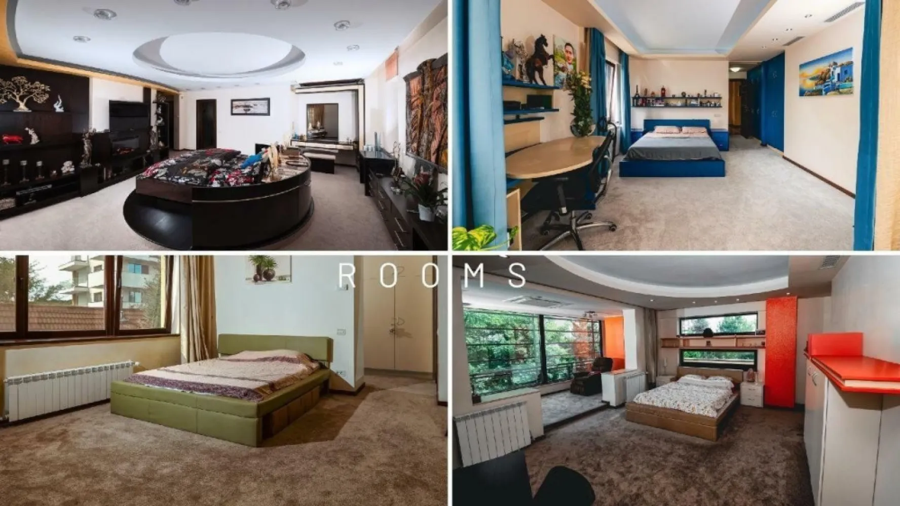Gradina Japoneza SPA Crama Teren Tenis Foisor Iaz Pesti .. - Vila unica in Romania, situata in zona Mall Baneasa, Sector 1.
Vila, compusa din 4 dormitoare si mai multe zone de relaxare si recreere are o suprafata toatala de 1260 mp. fiind construita din beton armat si caramida si avand geamuri mari si luminoase. 
Vila se afla pe un teren cu o suprafata de 2548 mp. 
Unicitatea acestei resedinte de lux este reprezentata prin: 4 locuri de parcare in demisol si 3 locuri de parcare in exterior, teren artificial de tenis de 475 mp, foisor extravagant de 88mp cu zona de gratar si iaz de pesti koi ce pot fi observati pritr-o podea de sticla suspendata, piscina de 14 metrii lungime si gradini cu diferite tematici atat orientale cat si locale ce contin cateva exemplare de arbori si plante capabile sa faca parte din orice gradina botanica din jurul lumii, pastrand echilibrul perfect intre natura si bunul gust urban.
Casa este alcatuita din zona de homecinema, un bar semirotund ce ofera privelisti superbe asupra orasului si ofera posibilitatea de a urmarii un meci de biliard alaturi de prieteni si familie. Alte zone ce ofera unicitatea acestei locatii exclusivie sunt compuse din zona spa ce include sala de fitness, jacuzzi, sauna, vestiare si dusuri. Crama ofera si ea o viata fara griji avand posibilitatea de a scadea temperatura ambientala pana la -3grade. Finisajele interioare sunt intr-o stare impecabila si de cea mai buna calitate imbinand calitatea produselor europene intr-o nuanta calduroasa. Cele 9 unitati sanitare sunt gata sa deserveasca orice numar de invitati iar cele 2 bucatarii pot indeplinii criterile oricarui chef.
Casa este echipata cu 20kW panouri solare cu certificat de prosumator ce deservesc 90% din consumul de curent. Totodata, cele 6 panouri solare pentru apa calda sunt dublate de centrale pe gaz ce ofera incalzirea pe timp de iarna. 
Vara casa este racita cu ajutorul unui chiller central ce distribuie energia terminca prin ventiloconvectori creand o clima ambietala continua.
Www.brasadas.com.