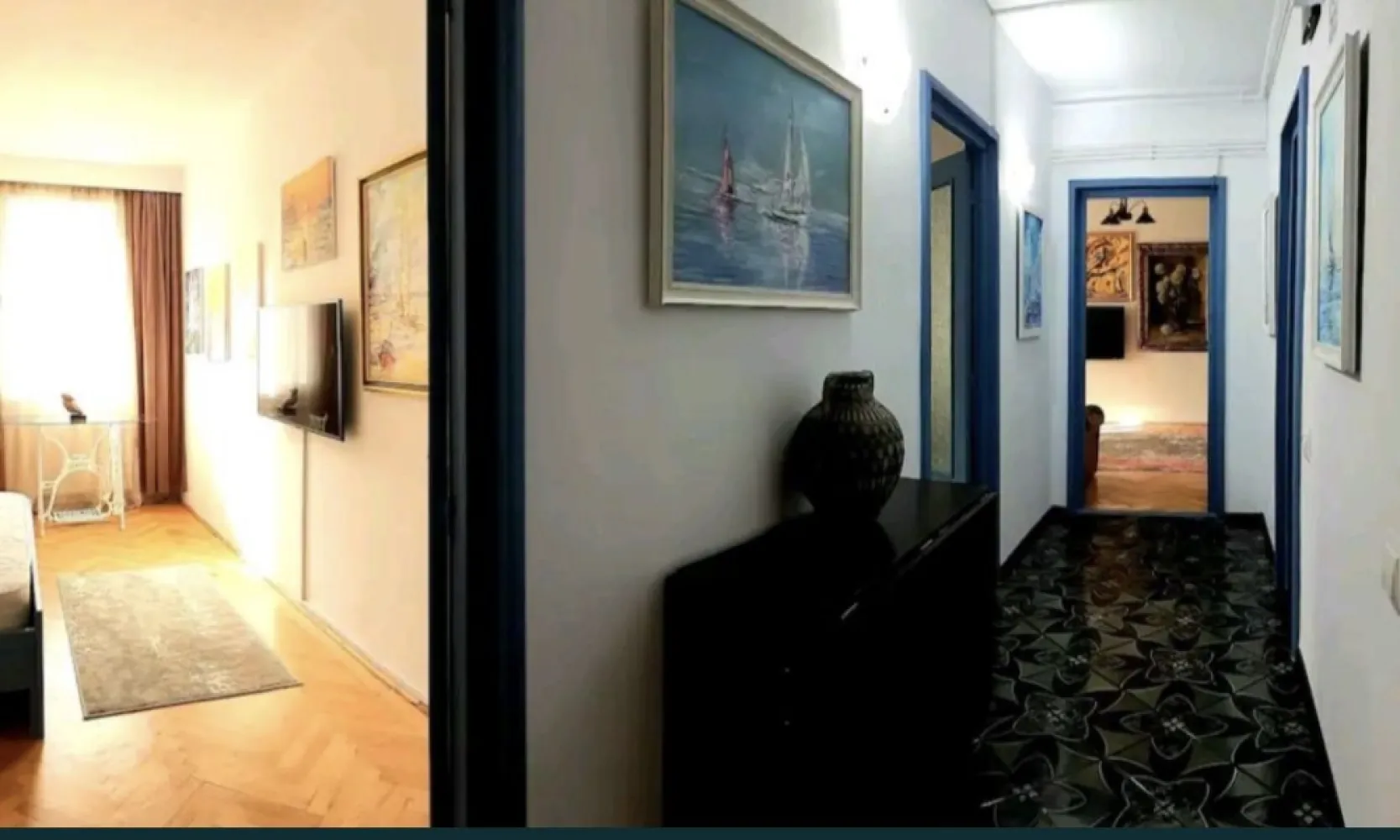 Downtown clasic, consulatul Turciei,2 camere - Citiți descrierea de mai jos, este lungă...dar veți înțelege ulterior de ce v-am recomandat să o citiți. Proprietar, vând apartament decomandat, confort 0, situat la etajul 3/4 în blocul amplasat exact lângă Consulatul Turciei de pe b-dul Ferdinand, cu vedere către strada Traian și Portul Constanța. Adresa exactă a imobilului este b-dul Ferdinand nr.84, bl. R2, Sc.C, Etaj 3. Accesul în bloc se poate face atât din b-dul Ferdinand cât și din strada Cuza Vodă, acolo fiind și parcarea auto (în spatele blocului). Blocul este finalizat în 1988 fiind construit de I.C.H Constanța și este o construcție mai deosebită din pricina dimensiunii apartamentelor, formei sale solide și a materialelor utilizate (caramida cu rupere termica de 60cm grosime), exteriorul blocului prezentând ranforsări din beton armat. Aceste apartamente erau destinate exclusiv șefilor din diferitele institutii. Centrală gaze, parchet clasic - recondiționat, 2 balcoane și 2 dressing-uri. Apartamentul are 68mp - 1 balcon mare la sufragerie + 1 balcon mic la bucătărie unde se află amplasat și aragazul - motiv pentru care se poate găti fără miros sau fum în bucătărie. Aragazul fiind în balcon, la un moment dat bucatăria poate fi transformată într-o altă cameră daca se doreste. Pereții au grosimea de 60cm, fiind din cărămidă cu rupere termică. Temperatura în apartament pe timp de iarnă este de 23 grade constant - fără a funcționa centrala si a face risipă de gaze. (Da, e incredibil să nu consumi gaze pentru a avea căldură în apartament). 1 dressing pe hol lângă dormitor + 1 dressing (spațiu depozitare) în bucătărie (în afară de balconul unde este amplasat aragazul). În sufragerie există și posibilitatea de montare a unui șemineu, existând spatiul pentru montare acestuia și horn care are ieșirea pe bloc (așa a fost proiectat blocul). Acest apartament reprezintă o investiție întrucât: apartamentul poate fi închiriat pe termen lung (sunt superhost pe aplicatia Airbnb) din pricina poziției sale, costuri reduse pentru deplasări în Centrul istoric - piața Ovidiu sau faleza Casino, cost extrem de redus pentru încălzire pe timp de iarnă din pricina faptului că nici un perete nu este pe colț iar apartamentul este încadrat, costuri reduse la deplasările cu autoturismul, stații de autobuz la scară, școli și licee în apropiere - Școala 24, Liceul Ovidiu, Liceul Traian, piața Griviței, piața Unirii, gara CFR. Zona este considerată sigură din punct de vedere al infracționalității întrucât Consulatul Turciei este situat la 5m de bloc, fiind păzit 24/24 de Jandarmeria Română. Sufrageria are suprafața de 5,5 metri lungime / 3,6 metri lățime (este foarte mare - 20mp) și a fost decorată de tatăl subsemnatului cu obiecte de colecție și antichități. Picturile ce sunt realizate în ulei pe pânză dar și obiectele (antichități autentice) se pot vinde și împreună cu apartamentul, dar bineînțeles pentru un alt preț. Prețul cerut pentru acest apartament este pe deplin justificat deoarece: în cartierul "Tomis Plus" car