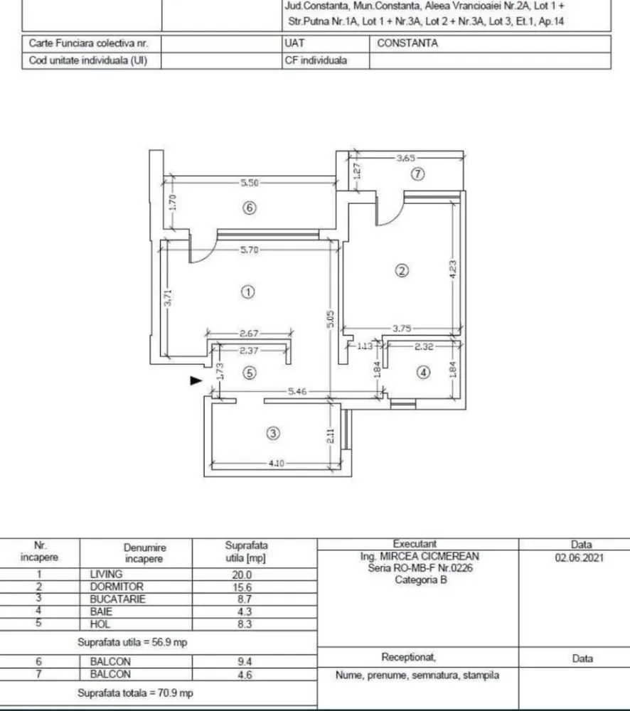 Finalizat-Ap 2 camere Bd Mamaia