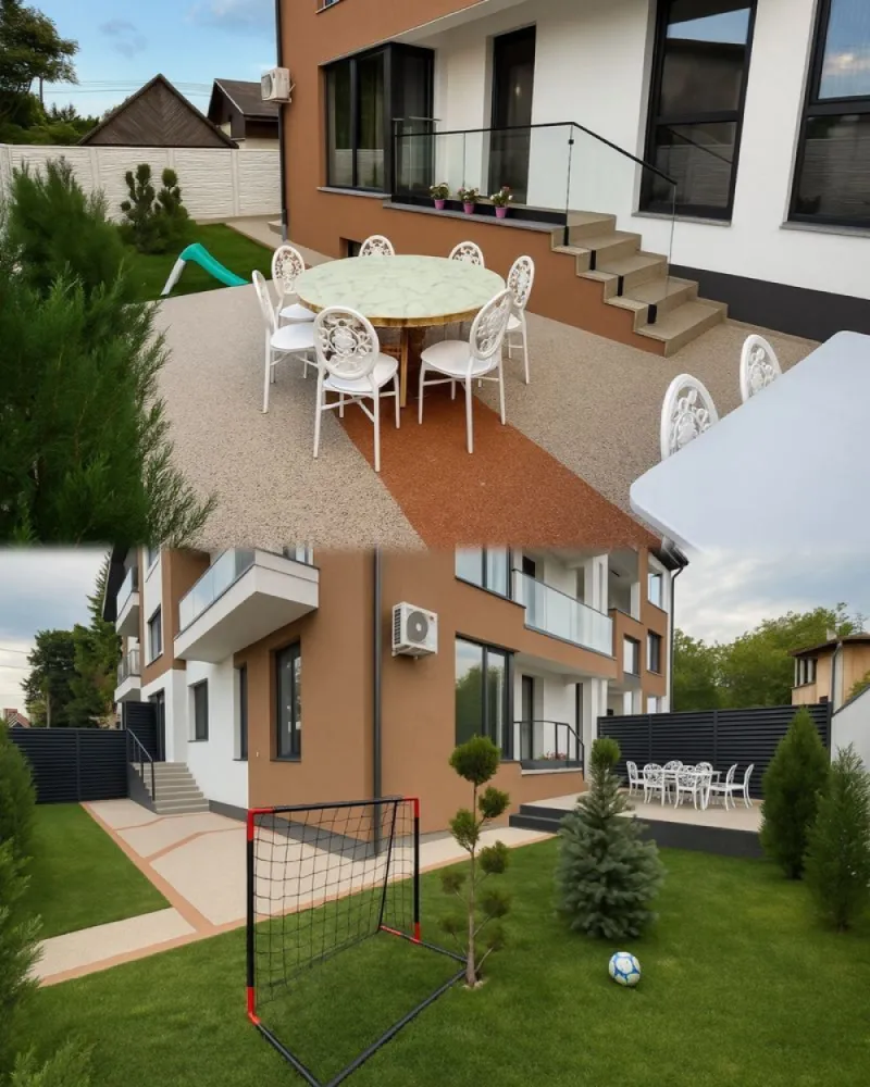 Apartament 3 Camere Parter 111mp utili + 160mp curte Baneasa-Aviatiei - Proprietar - COMISION 0%

Vând Apartament 3 Camere Situat la Parter
Suprafață utilă : 111.8 mp utili + 4.8mp utili Balcon ( Curte de lumină ) + 160mp Curte 

1. Hol : 9.2mp
2. Baie : 4.6mp
3. Dormitor matrimonial : 18.7mp
4. Baie : 7.60mp
5. Living : 40mp
6. Bucătărie : 10.6mp
7. Dormitor : 21mp

Zona Băneasa - Sectorul 1

Imobilul este situat pe Strada Simeria 4

Apartamentul dispune de finisaje de calitate superioară și o compartimentare eficienta.

Apartamentul beneficiază de următoarele caracteristici :
Finisaje premium, Tâmplărie VEKA, parchet de lemn natural lipit, gresie și faianță moderne.
Încălzire în Pardoseală TECE
Centrală Proprie Viesmann 
Bucătărie complet mobilată
Balcon : 4.8mp utili 

Zona: Transport public, Centre comerciale ( Metav ) , Parcul Herastrau , zona Băneasa oferă acces rapid către aeroport, centrele de afaceri și școli.

Apartamentul este ideal pentru o familie, dar și pentru cei care doresc să investească într-o proprietate cu un potențial ridicat de închiriere.

Prețul este de 390.000 + TVA iar locul de parcare subteran este 15.000€ + TVA

Pentru mai multe informații sau pentru a programa o vizionare,nu ezitați să mă contactați.
Mai sunt disponibile apartamente cu 3 și 4 camere.