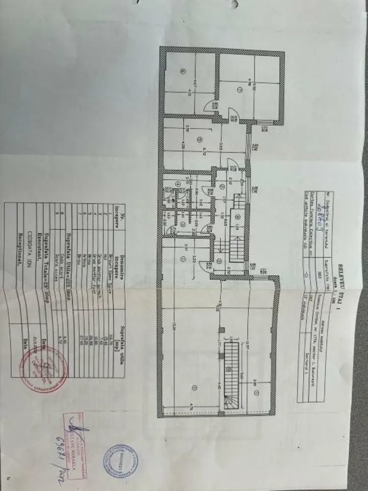 Cladire noua birouri cu spatiu de expunere, P+2, 466 mp util, Sos. Chitilei S1 - Vindem imobil nou format din parter + 2 etaje si curte, ideal pentru firme care au necesar de spatii de expunere si birouri.
Imobilul este situat stradal, pe Sos. Chitilei 177 A, sector 1.
Dispune de parter cu suprafata totala de 192 mp, din care 74 mp spatiu de expunere;
Etaj 1, cu suprafata totala de 237 mp, din care 117 mp spatiu de expunere;
Etaj 2, cu suprafata totala de 67 mp, din care 61.5 mp spatiu de expunere si terasa circulabila in suprafata de 62 mp.
Imobilul este construit in anul 2012 si dispune de:
- Curent trifazic;
- Gaze, centrala proprie;
- Apa curenta;
- Instalatie de alarma;
- Internet prin fibra optica;
- Centrala telefonica.