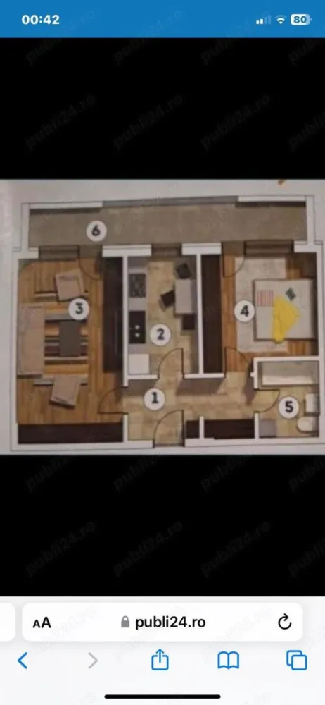 De vânzare Apartament 2 camere - Proprietar vând apartament decomandat 2 camere în Complex Confort Urban Rahova în suprafață de 56,35 mp format din:
- dormitor - 11,57 mp
- living - 17,43 mp
- bucătărie - 7,58 mp
- baie - 4,20 mp
- hol - 6,65 mp
Apartamentul se află într-un cartier liniștit, are centrală proprie, aer condiționat și balcon închis.
În imediata vecinătate se găsesc mai multe centre comerciale printre care Mega Image, Supermarket Coral, Lidl, restaurante, sală de sport, farmacie, saloane de înfrumusețare, instituții de învățământ (grădinițe și școli)
Stație autobuz (117, 227) la 100 m. 
Imobilul se vinde semimobilat

Pentru mai multe poze vă rog să mă contactați.

Accept plata din programul Prima Casă, Casa Nouă, credit ipotecar sau plata cash ( în cont bancar).