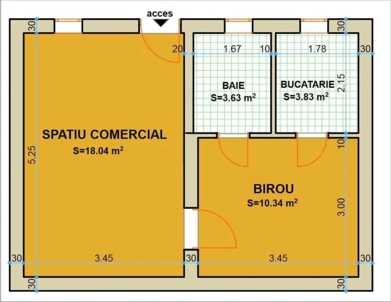 Spațiu comercial parter pretabil apartament 2 camere - Agenția imobiliara BRASADAS vinde spațiu comercial la parter in Micro 16 cu suprafața 35mp, compus din 2 camere o baie și o bucătărie. Poate fi transformat în apartament.
Pentru mai multe oferte accesați www.brasadas.com.