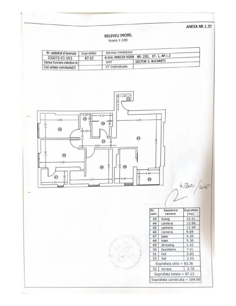 Apartament 4 camere -Unirii-Mircea Vodă - 4 camere, etaj 1, finisaje premium, poate fi folosit ca birou, clădire mixta comercial-rezidential, paza permanentă, 2 lifturi, TVA 0.