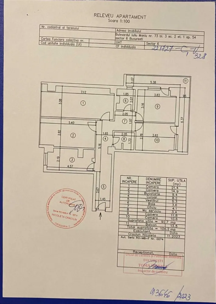 Apartament 4 camere 106 mp la 5 min de Metrou Paci - Direct proprietar vand apartament 4 camere decomandat situat pe Iuliu Maniu 73 la 5 minute de statia de metrou Paci
Etaj 1 din 10 
Atentie, s-au folosit numai materiale PREMIUM!
Centrala proprie cu incalzire in pardoseala,
Refacut complet instalatie electrica,
Refacut complet instalatie sanitara de la subsolul blocului pana la etajul 2,
Se vinde Renovat complet ! Renovarea este in curs iar cumparatorul isi poate alege dupa propriul plac gresia, faianta usile de interior etc
Plus alte modificari mici daca se doresc
Nu accept agenti cu comisioane mari
Pretul este 2.250 euro / mp - USOR negociabil fara alte surprize