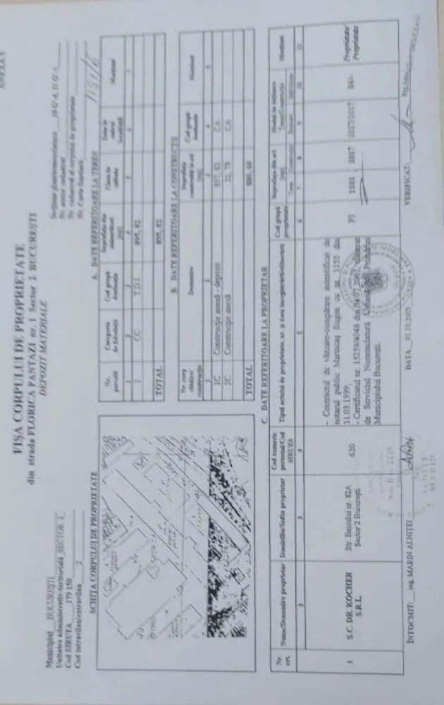 Pachet cladire matriterie si cladire productie/ depozit Baicului 82 - Vanzare pachet "Hala productie-depozitare- Florica Pantazi 1" si "Corp 3-matriterie-Baicului 82A"
Hala din Florica Pantazi 1 se poate vinde si separat..

Corp 3:

Constructie cadre beton ,caramida, acoperis table
Utilitati:
 - alimentare energie electrica ,tensiune medie, transformator 1000KVA
 o apa canal
 o alimentare cu gaze natura
 o centrala termica 
 o suprafata totala teren: 3508.40mp
 o suprafata total construita: 2691.63mp
 o inaltime intre: 5.60 si 7.70m
 o spatii pentru birou
 o spatii sanitare

Hala productie - depozitare-Florica Pantazi 1 ( in curte la Baicului 82)
Constructie cadre beton ,caramida, acoperis table
Utilitati:
 - alimentare energie electrica ,tensiune medie, transformator 1000KVA
 o apa canal
 o alimentare cu gaze natura
 o centrala termica 
 o suprafata totala teren: 895.82mp
 o suprafata total construita: 880.60mp
 o inaltime intre: 4.00 si 7.00m
 o spatii pentru birou
 o spatii sanitare