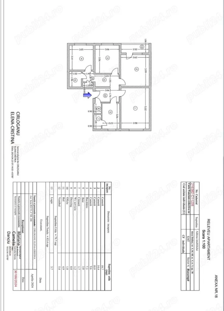 Vand ap 4 decomandat Sector 4 Straja -Drumul Gazarului-Bd. Brancoveanu - Proprietar vand ap 4 camere decomandat cu balcon, bucatarie spatioasa, et 3 din 4, bloc reabilitat recent. Are 1 baie + 1 grup sanitar.
Detin loc de parcare in fata blocului care se poate prelua de catre noul proprietar.
Acte la zi , cadastru, certificat energetic.
An constructie 1975.
Zona linistita , scoala si gradinita in apropiere.
Aleea Dolina nr 4 , Berceni