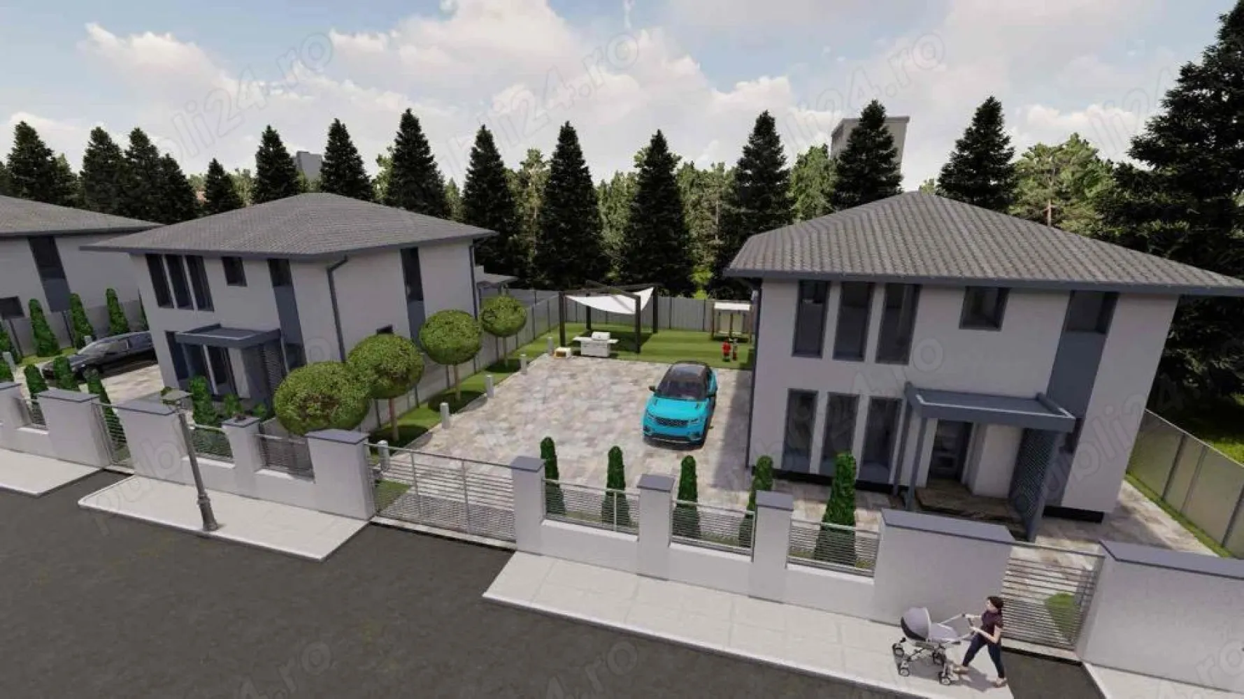 BRASADAS vinde case NOI tip P+1 -Cartier nou Paulesti. - Agenția imobiliara BRASADAS. va ofera spre vanzare un ansamblu rezidential de 12 case individuale P+1 cu o suprafata utila de 120 mp si o terasa de 24 mp *Casa este alcatuita in felul urmator: -Parter: Living + Bucatarie 41,2 mp, Camara 4,95 mp, Baie 3,52 mp, Spatiu Tehnic 3,64 mp, Hol 6 mp, Terasa exterioara acoperita 24 mp. -Etaj: Hol 5,7 mp, Dormitor (1) 12,54 mp, Dormitor (2) 12,54 mp, Dormitor matrimonial 12,54 mp impreuna cu Dressing 6,1 mp si Baie 5,94 mp. *Terenul este de 480 mp *Drumul este de 8 metri latime *Utilitati : curent,gaz,apa,fibra,canal. *Casele se predau la stadiul de semifinisat interior cu centrala termica si la exterior finisat. *Curtea o predam ca si in proiect (vezi poza 2) cu pavaj, gazon, gard. *Pentru mai multe detalii si poze din proiect nu ezitati sa ne contactati la numerele de telefon: - Dani - Laurentiu