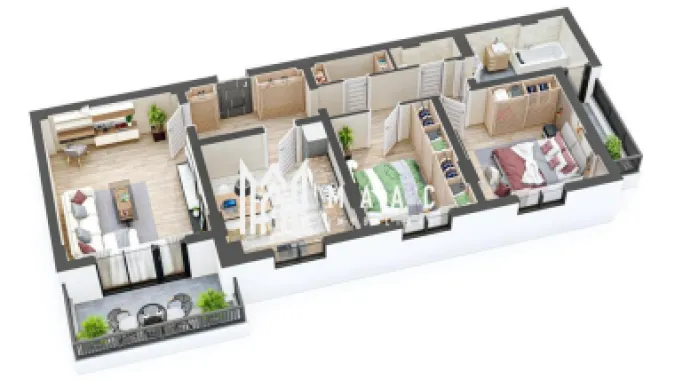 Apartament 3 camere I Decomandat I 2 balcoane I Hipodrom