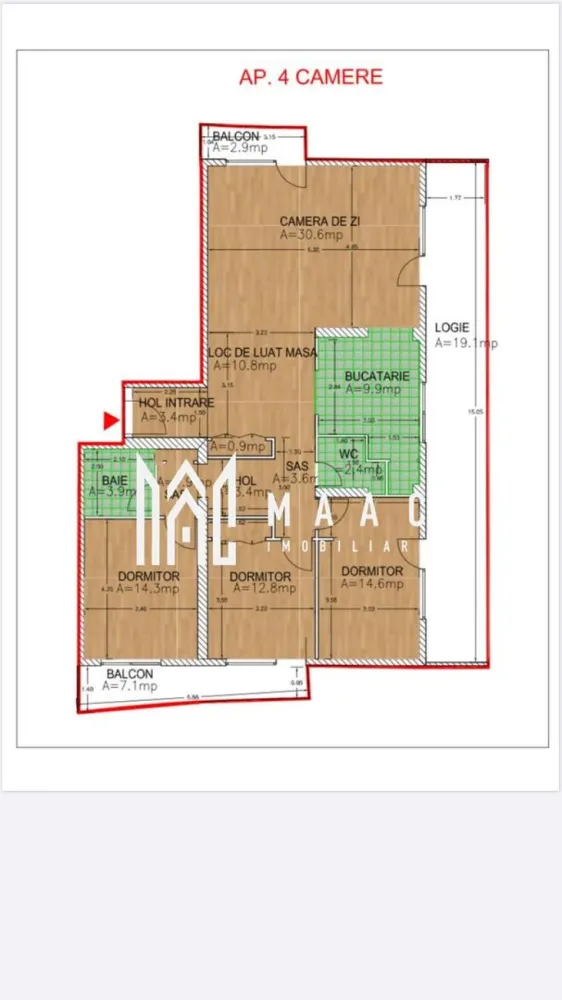 Apartament modern I La cheie I 4 camere I Lift I Hipodrom - MAAC Imobiliare vă propune pentru achizișie acest apartament cu 4 camere care se remarcă printr-o compartimentare optimă, oferind atât intimitate, cât și spații generoase pentru socializare. Zona de zi cuprinde un living generos de 30.6 mp, conectat cu locul de luat masa și bucătăria separată, pentru un plus de funcționalitate.

Cele 3 dormitoare sunt bine dimensionate, oferind confort și lumină naturală. 2 băi, plus un WC separat, asigură practicabilitate, iar spațiile de depozitare și holurile largi facilitează circulația.

Dotările de calitate includ: ✅ Ușă metalică antiefracție Porta-Doors pentru siguranță maximă ✅ Tâmplărie PVC cu 7 camere și geam termopan LOW-E pentru izolare termică și fonică optimă ✅ Instalație termică cu centrală proprie, calorifere din oțel și distribuție eficientă ✅ Pereți interiori tencuiți, gletuiți și zugrăviți într-o nuanță modernă ✅ Instalații electrice de calitate, prize și întrerupătoare Schneider Sedna ✅ Balcon generos, finisat cu parapet elegant și gresie antiderapantă.

Construcția beneficiază de spații comune interioare finisate, cu scări placate cu granit, balustrade din țeavă rectangulară și plafoniere cu senzori de mișcare pentru un plus de confort. Accesul este securizat, iar clădirea este dotată cu trei ascensoare electrice de ultimă generație, cu funcționare silențioasă.

Spațiile exterioare sunt iluminate inteligent, iar curtea interioară va fi amenajată cu loc de joacă privat, dotat cu nisip, tobogan, leagăne și bănci, oferind un mediu sigur și plăcut pentru cei mici. În plus, imobilul dispune de locuri de parcare supraterane și subterane.

Pentru confort maxim, apartamentul poate fi predat complet finisat, cu gresie, faianță, parchet, obiecte sanitare și uși de interior, toate alese în funcție de preferințele dumneavoastră, în limita unui buget prestabilit.

Această locuință reprezintă alegerea ideală pentru cei care își doresc calitate, siguranță și un spațiu modern, pregătit să devină „acasă”.

📍 Nu ratați această oportunitate! Contactați-ne pentru detalii și vizionări, specificând ID CP2499725.