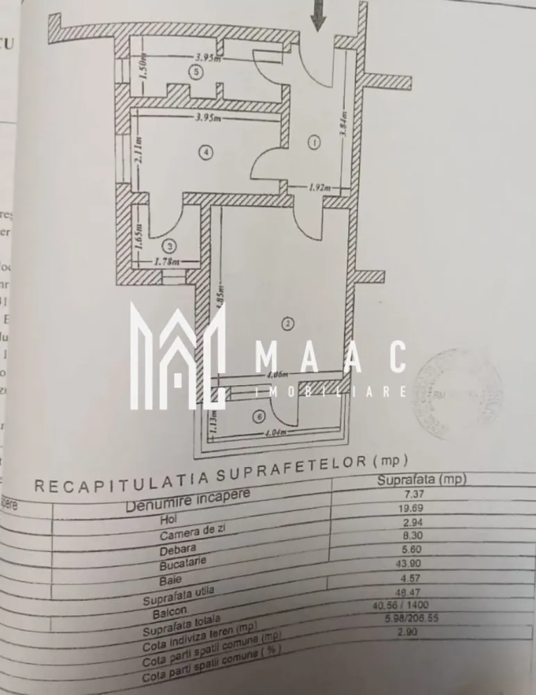 Garsonieră spațioasă de vanzare | centrala proprie | vedere superba. - MAAC Imobiliare vă propune spre vânzare o garsonieră spațioasă și confortabilă, situată pe strada Aleea Nucilor, în blocul Petrom, la etajul 4 din 4 al unui imobil construit în anul 2002. Proprietatea beneficiază de o suprafață utilă de 44 mp și o suprafață totală de 48,47 mp, fiind o alegere excelentă atât pentru locuit, cât și pentru investiție. Compartimentarea practică și expunerea sudică oferă un spațiu luminos și eficient organizat, cu lumină naturală pe tot parcursul zilei.

Garsoniera este compusă din cameră, bucătărie, baie, hol, debara și balcon, oferind confort și funcționalitate pentru viitorii proprietari. Proprietatea dispune de centrală termică proprie, geamuri termopan și parchet în cameră, iar blocul relativ nou reprezintă un avantaj important pentru confort și întreținere.

Caracteristici:
-Garsonieră spațioasă
-Suprafață utilă de 44 mp
-Suprafață totală de 48,47 mp
-Etaj 4 din 4
-Imobil construit în anul 2002
-Compartimentare practică și funcțională
-Potrivită pentru locuit sau investiție

Compartimentare:
-Cameră
-Bucătărie
-Baie
-Hol
-Debara
-Balcon

Dotări:
-Centrală termică proprie
-Geamuri termopan
-Parchet în cameră
-Expunere sudică
-Bloc relativ nou

Extra beneficii:
-Teren de 40 mp menționat în RLV, ideal pentru loc de parcare sau spațiu exterior
-Boxă de 13 mp trecută în RLV, perfectă pentru depozitare

Avantaje:
-Zonă accesibilă pe strada Aleea Nucilor
-Luminozitate naturală pe tot parcursul zilei
-Spații suplimentare pentru depozitare și utilizare practică
-Ideală pentru închiriere sau locuință personală
-Compartimentare eficientă și confort sporit

Pentru mai multe detalii și programarea unei vizionări, vă rugăm să menționați la telefon numărul CP3070173.