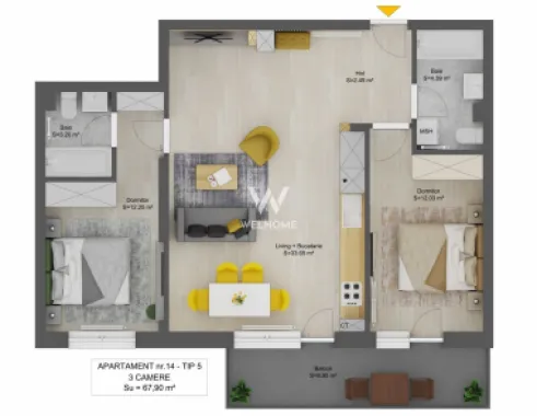 Apartament 3 camere LA CHEIE, Doamna Stanca
