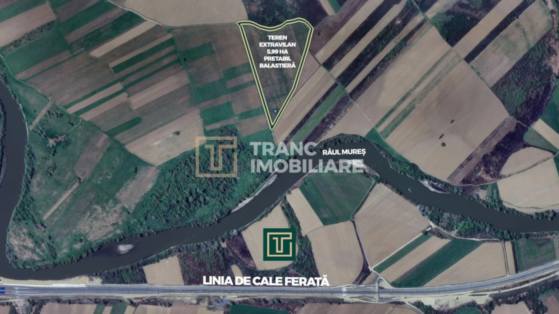 Teren extravilan de 5,99 ha la 200 m de Mureș, ideal pentru balastieră în Ususău - Se vinde un teren extravilan comasat 100%, cu o suprafață de 5,99 hectare, situat în Ususău, într-o zonă foarte potrivită pentru deschiderea unei balastiere. Proprietatea se află la doar 200 de metri de malul râului Mureș și la aproximativ 500 de metri de linia de cale ferată, având astfel un potențial ridicat pentru exploatarea agregatelor.

Terenul beneficiază de acces la trei drumuri agricole care duc direct până la Mureș, facilitând intrarea utilajelor, transportul materialelor și dezvoltarea infrastructurii necesare. Curentul electric se află la circa 1 km de proprietate, ceea ce permite conectarea ulterioară în funcție de planul de dezvoltare al investitorului.

Pe teren există în prezent o plantație de paulownia și un sistem de irigații instalat pe întreaga suprafață, ceea ce confirmă că terenul este lucrat, întreținut și dispune de acces la apă, un avantaj suplimentar pentru orice activitate industrială sau agricolă. Zona este recunoscută pentru existența mai multor balastiere în proximitate, ceea ce confirmă calitatea solului, fezabilitatea exploatărilor și faptul că localizarea este deja validată pentru astfel de activități. Proprietatea este ideală pentru investitori care caută un teren generos, ușor accesibil, într-o zonă unde proiectele de exploatare a materialelor de construcții sunt deja consacrate. Actele sunt la zi, terenul este liber de sarcini și pregătit pentru tranzacționare.

Pentru mai multe detalii, nu ezitati sa ne contactati