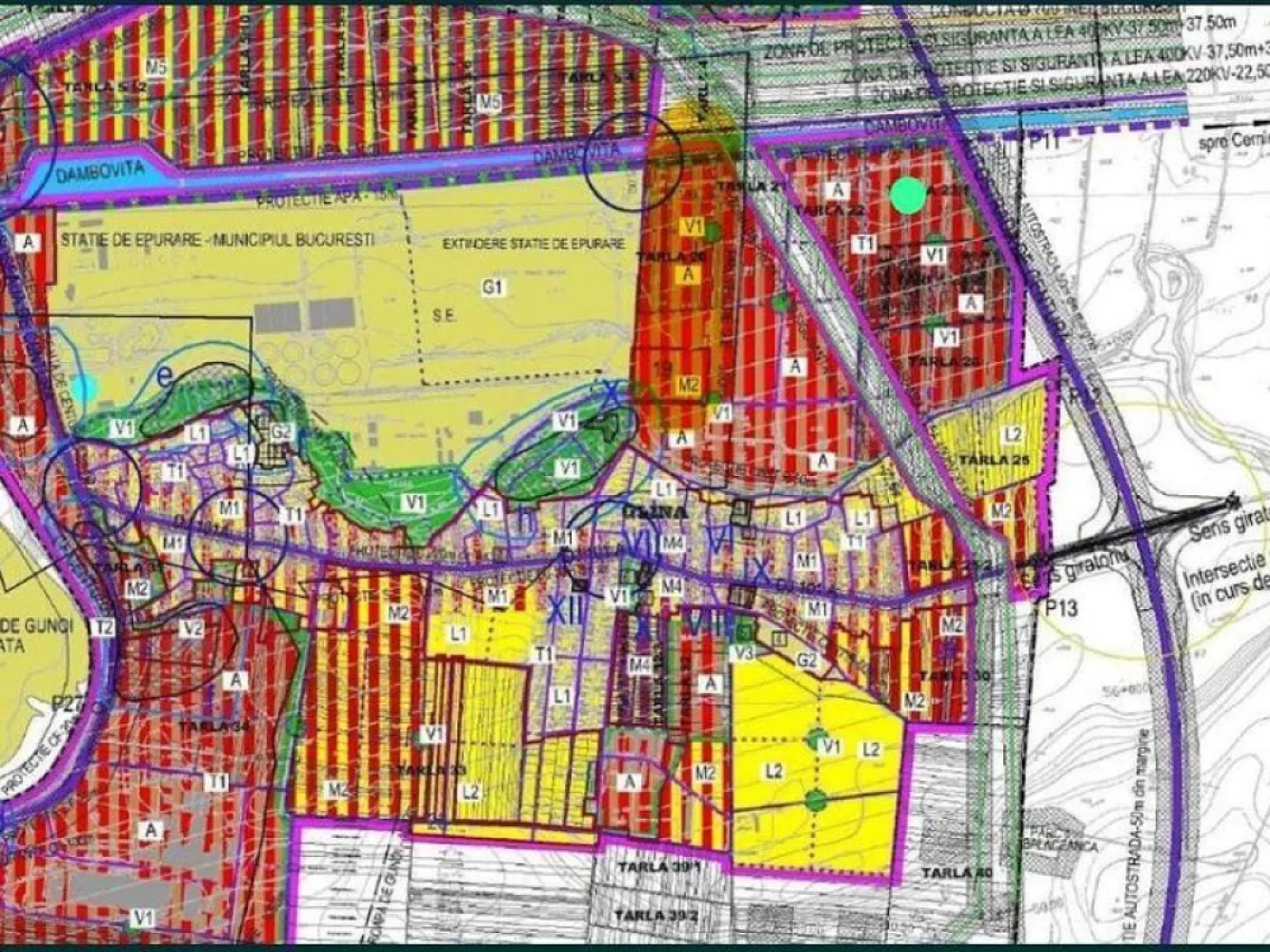 Teren intravilan 5000 mp de vânzare Cheiul Dâmboviței apropiere A2 - K Imobiliare vă propune spre vânzare un teren intravilan situat strategic în zona Cheiul Dâmboviței – Stația de Epurare, cu acces rapid către Autostrada A2, ideal pentru dezvoltări industriale sau logistice.

📍 **Localizare excelentă** – acces facil către A2 și centura Bucureștiului
📐 **Suprafață:** 5000 mp
📏 **Deschidere:** 17 ml (cu posibilitate de extindere)
🏭 **Destinație:** zonă industrială

📊 **Indicatori urbanistici:**

* **POT:** 60%
* **CUT:** 1.2

🚛 **Avantaje:**

* Poziționare ideală pentru hale, depozite sau activități industriale
* Acces rapid pentru transport greu și logistică
* Zonă în plină dezvoltare industrială
* Posibilitate de extindere a suprafeței

Terenul reprezintă o oportunitate excelentă pentru investiții datorită amplasării strategice și parametrilor urbanistici avantajoși.