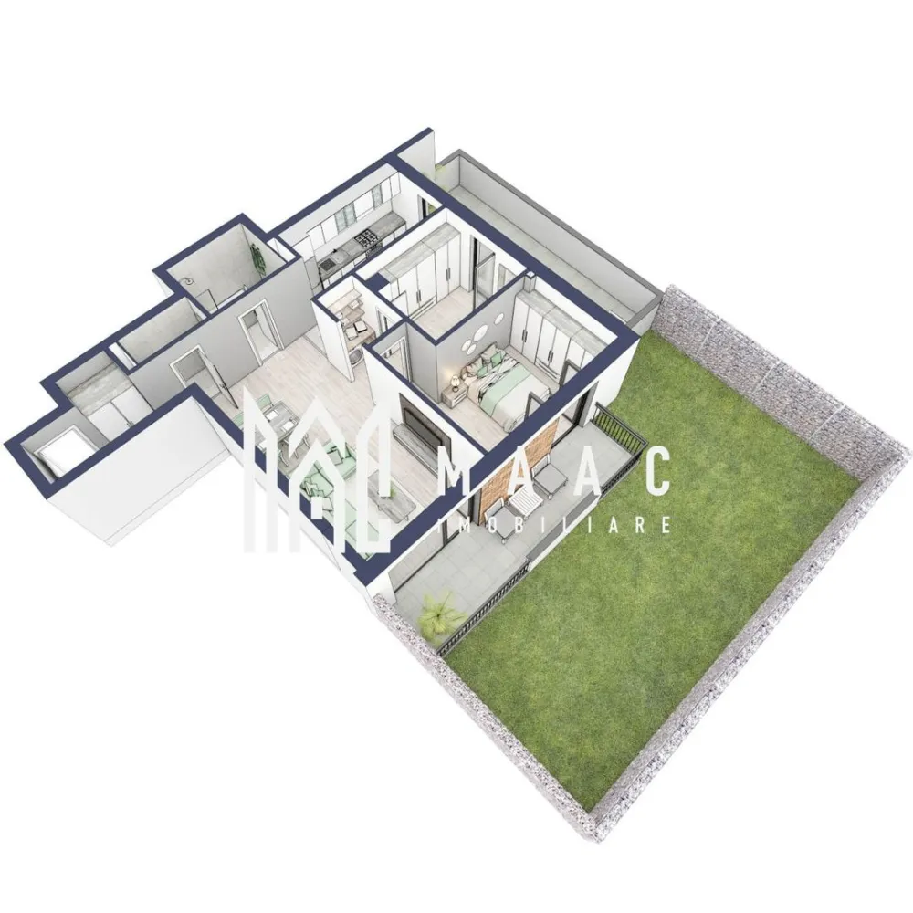 Apartament 3 camere | Balcoane 11.8 mp | Gradica ca. 107mp | Turnisor - MAAC Imobiliare are plăcerea de a vă prezenta o oportunitate excepțională de a achiziționa un apartament modern, situat la parter, cu o suprafață totală de 122 m², amplasat în noul ansamblu rezidențial GreenHill, zona Turnișor. Acest ansamblu rezidențial, cu intabulare în toamna 2026, oferă locuințe de înaltă calitate și facilități premium, proiectate pentru a satisface cele mai exigente cerințe.

Detalii Apartament:
Suprafața Totală: 122 m²

Compartimentare:

Bucatarie - 8,9 m²
Living - 25,7 m²
Dormitor - 12,5 m²
Dormitor 2 - 8,8 m²
Baie - 4,7 m²
Baie 2 (WC) - 2,0 m²
Hol - 5,8 m²
Sas - 1,9 m²
Suprafata balcon - 11,8 m²
Terasa - 40,0 m²
Gradina - 107,0 m²

Caracteristici și Dotări:

Preț: € 186.945 cu 21% TVA inclus.
Apartamentul se vinde în stadiul de "la alb".

Facilități Premium:
Boxă la subsol: Spațiu suplimentar de depozitare pentru confortul dvs.
Rulouri electrice la dormitoare: Confort sporit și intimitate.
Încălzire în pardoseală: Eficiență termică și confort maxim.
Lift: Acces facil și rapid la etaje.
Terasa: Spațiu exterior generos pentru relaxare.
Baie cu cadă: Design modern și funcționalitate.

Descriere Ansamblu Rezidențial
GreenHill este un ansamblu rezidențial de lux, situat într-o zonă liniștită și accesibilă din Turnișor. Proiectul a fost conceput pentru a oferi locatarilor un stil de viață modern și confortabil, punând accent pe calitate, design și funcționalitate. Cu o gamă variată de facilități și dotări premium, GreenHill reprezintă alegerea ideală pentru cei care doresc să se bucure de un cămin primitor și elegant.

Apartamentele vor fi intabulate in toamna anului 2026.

Pentru Mai Multe Informații și Vizionări
Nu ratați ocazia de a deveni proprietarul acestui apartament deosebit! Pentru mai multe detalii și programări pentru vizionări, vă rugăm să contactați agenții noștri de la MAAC Imobiliare. Suntem aici pentru a vă oferi toate informațiile de care aveți nevoie și pentru a vă ghida în procesul de achiziție.

Apartamentul A3 Blocul A.

Pentru mai multe detalii, precizati telefonic ca ati vizionat anuntul cu ID: CP2286998.

MAAC Imobiliare - Partenerul Dumneavoastră de Încredere în Imobiliare.