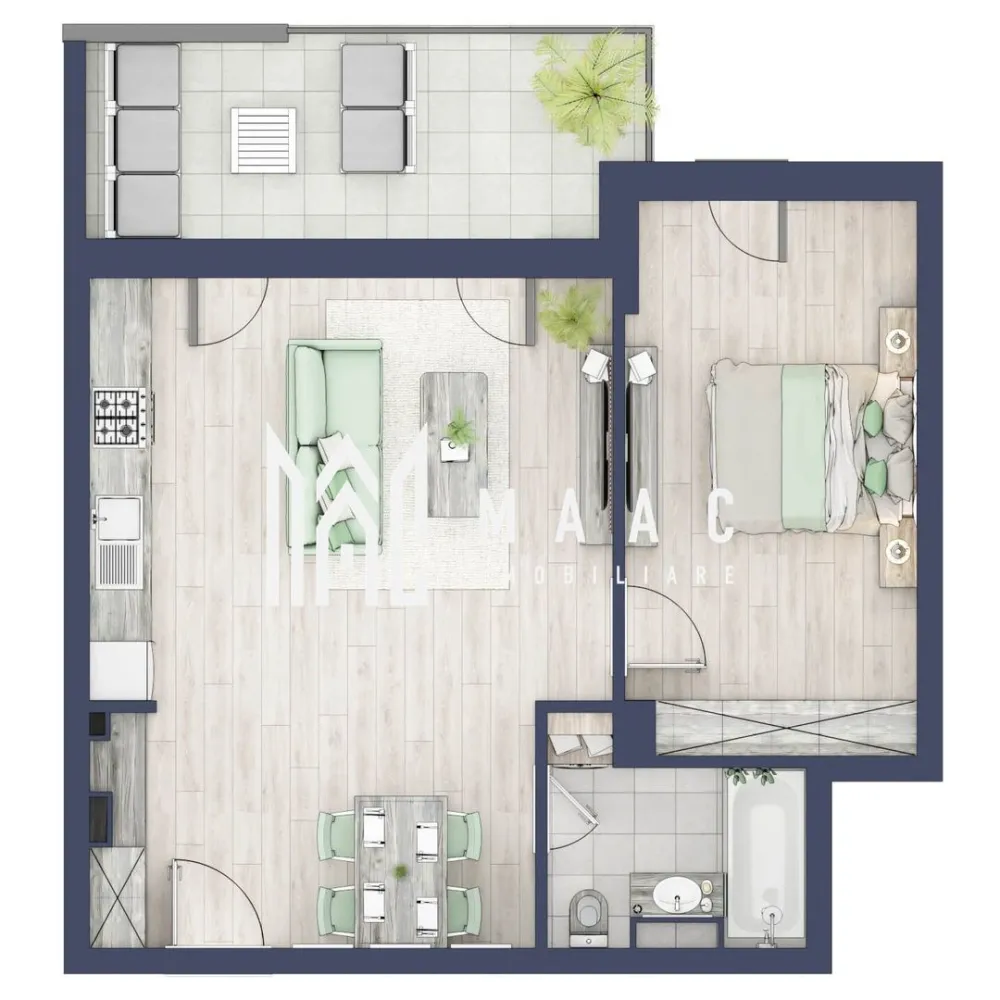 Apartament 2 camere | Etaj 3 | Balcon 10.7 mp | Turnisor - MAAC Imobiliare are plăcerea de a vă prezenta o oportunitate excepțională de a achiziționa un apartament modern, situat la etajul 3, cu o suprafață totală de 61.7 m², amplasat în noul ansamblu rezidențial GreenHill, zona Turnișor. Acest ansamblu rezidențial, cu intabulare in vara 2026, oferă locuințe de înaltă calitate și facilități premium, proiectate pentru a satisface cele mai exigente cerințe.

Detalii Apartament:
Suprafața Totală: 61.7 m²

Compartimentare:
Bucatarie + Living - 20,9 m²
Dormitor - 15,0 m²
Baie - 4,8 m²
Hol - 10,3 m²
Suprafata balcon - 10,7 m²

Caracteristici și Dotări:

cu 9% TVA: € 122.712
Apartamentul se vinde în stadiul de “la cheie”, echipat cu: pereți finisați cu vopsea albă, faianță, gresie, parchet, uși interioare, vas WC, lavoar cu chiuvetă și baterie. Bugetul de finisaje incluse este de € 8.580 + TVA.

Preț cu TVA 19% inclus: € 123.760
Apartamentul se vinde în stadiul de "la alb".

Facilități Premium:
Boxă la subsol: Spațiu suplimentar de depozitare pentru confortul dvs.
Rulouri electrice la dormitoare: Confort sporit și intimitate.
Încălzire în pardoseală: Eficiență termică și confort maxim.
Lift: Acces facil și rapid la etaje.
Terasa: Spațiu exterior generos pentru relaxare.
Baie cu cadă: Design modern și funcționalitate.

Descriere Ansamblu Rezidențial:
GreenHill este un ansamblu rezidențial de lux, situat într-o zonă liniștită și accesibilă din Turnișor. Proiectul a fost conceput pentru a oferi locatarilor un stil de viață modern și confortabil, punând accent pe calitate, design și funcționalitate. Cu o gamă variată de facilități și dotări premium, GreenHill reprezintă alegerea ideală pentru cei care doresc să se bucure de un cămin primitor și elegant.

Apartamentele vor fi intabulate in vara 2026 si se vor preda in toamna anului 2026.

Pentru Mai Multe Informații și Vizionări
Nu ratați ocazia de a deveni proprietarul acestui apartament deosebit! Pentru mai multe detalii și programări pentru vizionări, vă rugăm să contactați agenții noștri de la MAAC Imobiliare. Suntem aici pentru a vă oferi toate informațiile de care aveți nevoie și pentru a vă ghida în procesul de achiziție.

Pentru mai multe detalii, precizati telefonic ca ati vizionat anuntul cu ID: CP2286881.

MAAC Imobiliare - Partenerul Dumneavoastră de Încredere în Imobiliare.