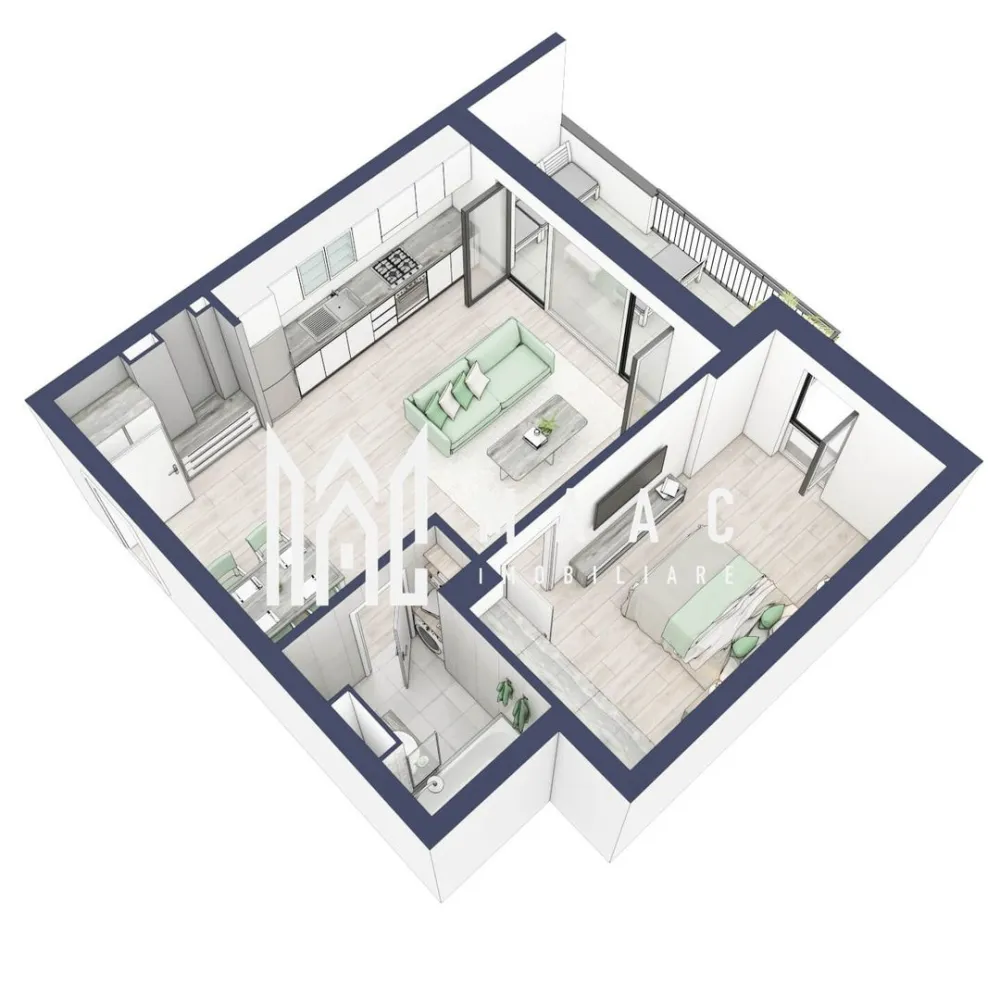 Apartament 2 camere | Etaj 3 | Balcon 10.7 mp | Turnisor - MAAC Imobiliare are plăcerea de a vă prezenta o oportunitate excepțională de a achiziționa un apartament modern, situat la etajul 3, cu o suprafață totală de 61.7 m², amplasat în noul ansamblu rezidențial GreenHill, zona Turnișor. Acest ansamblu rezidențial, cu intabulare in vara 2026, oferă locuințe de înaltă calitate și facilități premium, proiectate pentru a satisface cele mai exigente cerințe.

Detalii Apartament:
Suprafața Totală: 61.7 m²

Compartimentare:
Bucatarie + Living - 20,9 m²
Dormitor - 15,0 m²
Baie - 4,8 m²
Hol - 10,3 m²
Suprafata balcon - 10,7 m²

Caracteristici și Dotări:

cu 9% TVA: € 122.712
Apartamentul se vinde în stadiul de “la cheie”, echipat cu: pereți finisați cu vopsea albă, faianță, gresie, parchet, uși interioare, vas WC, lavoar cu chiuvetă și baterie. Bugetul de finisaje incluse este de € 8.580 + TVA.

Preț cu TVA 19% inclus: € 123.760
Apartamentul se vinde în stadiul de "la alb".

Facilități Premium:
Boxă la subsol: Spațiu suplimentar de depozitare pentru confortul dvs.
Rulouri electrice la dormitoare: Confort sporit și intimitate.
Încălzire în pardoseală: Eficiență termică și confort maxim.
Lift: Acces facil și rapid la etaje.
Terasa: Spațiu exterior generos pentru relaxare.
Baie cu cadă: Design modern și funcționalitate.

Descriere Ansamblu Rezidențial:
GreenHill este un ansamblu rezidențial de lux, situat într-o zonă liniștită și accesibilă din Turnișor. Proiectul a fost conceput pentru a oferi locatarilor un stil de viață modern și confortabil, punând accent pe calitate, design și funcționalitate. Cu o gamă variată de facilități și dotări premium, GreenHill reprezintă alegerea ideală pentru cei care doresc să se bucure de un cămin primitor și elegant.

Apartamentele vor fi intabulate in vara 2026 si se vor preda in toamna anului 2026.

Pentru Mai Multe Informații și Vizionări
Nu ratați ocazia de a deveni proprietarul acestui apartament deosebit! Pentru mai multe detalii și programări pentru vizionări, vă rugăm să contactați agenții noștri de la MAAC Imobiliare. Suntem aici pentru a vă oferi toate informațiile de care aveți nevoie și pentru a vă ghida în procesul de achiziție.

Pentru mai multe detalii, precizati telefonic ca ati vizionat anuntul cu ID: CP2286881.

MAAC Imobiliare - Partenerul Dumneavoastră de Încredere în Imobiliare.