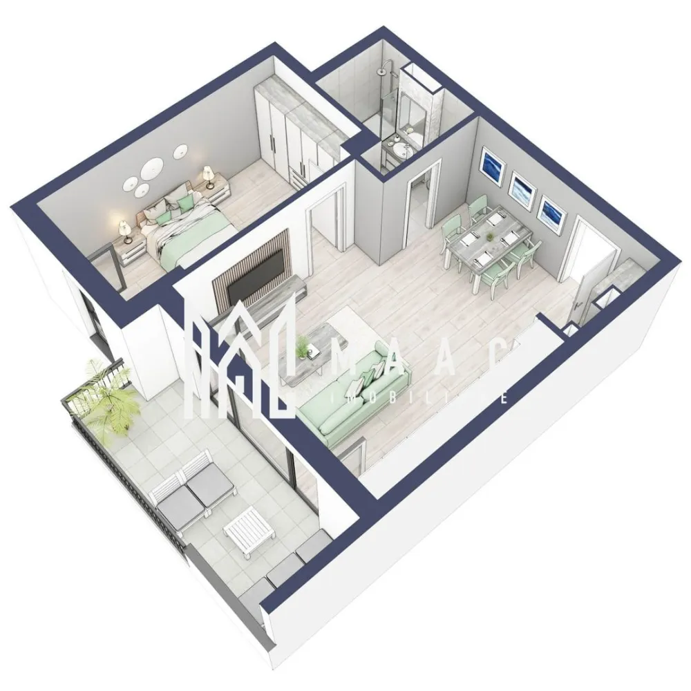 Apartament 2 camere | Etaj 3 | Balcon 10.7 mp | Turnisor - MAAC Imobiliare are plăcerea de a vă prezenta o oportunitate excepțională de a achiziționa un apartament modern, situat la etajul 3, cu o suprafață totală de 61.7 m², amplasat în noul ansamblu rezidențial GreenHill, zona Turnișor. Acest ansamblu rezidențial, cu intabulare in vara 2026, oferă locuințe de înaltă calitate și facilități premium, proiectate pentru a satisface cele mai exigente cerințe.

Detalii Apartament:
Suprafața Totală: 61.7 m²

Compartimentare:
Bucatarie + Living - 20,9 m²
Dormitor - 15,0 m²
Baie - 4,8 m²
Hol - 10,3 m²
Suprafata balcon - 10,7 m²

Caracteristici și Dotări:

cu 9% TVA: € 122.712
Apartamentul se vinde în stadiul de “la cheie”, echipat cu: pereți finisați cu vopsea albă, faianță, gresie, parchet, uși interioare, vas WC, lavoar cu chiuvetă și baterie. Bugetul de finisaje incluse este de € 8.580 + TVA.

Preț cu TVA 19% inclus: € 123.760
Apartamentul se vinde în stadiul de "la alb".

Facilități Premium:
Boxă la subsol: Spațiu suplimentar de depozitare pentru confortul dvs.
Rulouri electrice la dormitoare: Confort sporit și intimitate.
Încălzire în pardoseală: Eficiență termică și confort maxim.
Lift: Acces facil și rapid la etaje.
Terasa: Spațiu exterior generos pentru relaxare.
Baie cu cadă: Design modern și funcționalitate.

Descriere Ansamblu Rezidențial:
GreenHill este un ansamblu rezidențial de lux, situat într-o zonă liniștită și accesibilă din Turnișor. Proiectul a fost conceput pentru a oferi locatarilor un stil de viață modern și confortabil, punând accent pe calitate, design și funcționalitate. Cu o gamă variată de facilități și dotări premium, GreenHill reprezintă alegerea ideală pentru cei care doresc să se bucure de un cămin primitor și elegant.

Apartamentele vor fi intabulate in vara 2026 si se vor preda in toamna anului 2026.

Pentru Mai Multe Informații și Vizionări
Nu ratați ocazia de a deveni proprietarul acestui apartament deosebit! Pentru mai multe detalii și programări pentru vizionări, vă rugăm să contactați agenții noștri de la MAAC Imobiliare. Suntem aici pentru a vă oferi toate informațiile de care aveți nevoie și pentru a vă ghida în procesul de achiziție.

Pentru mai multe detalii, precizati telefonic ca ati vizionat anuntul cu ID: CP2286881.

MAAC Imobiliare - Partenerul Dumneavoastră de Încredere în Imobiliare.