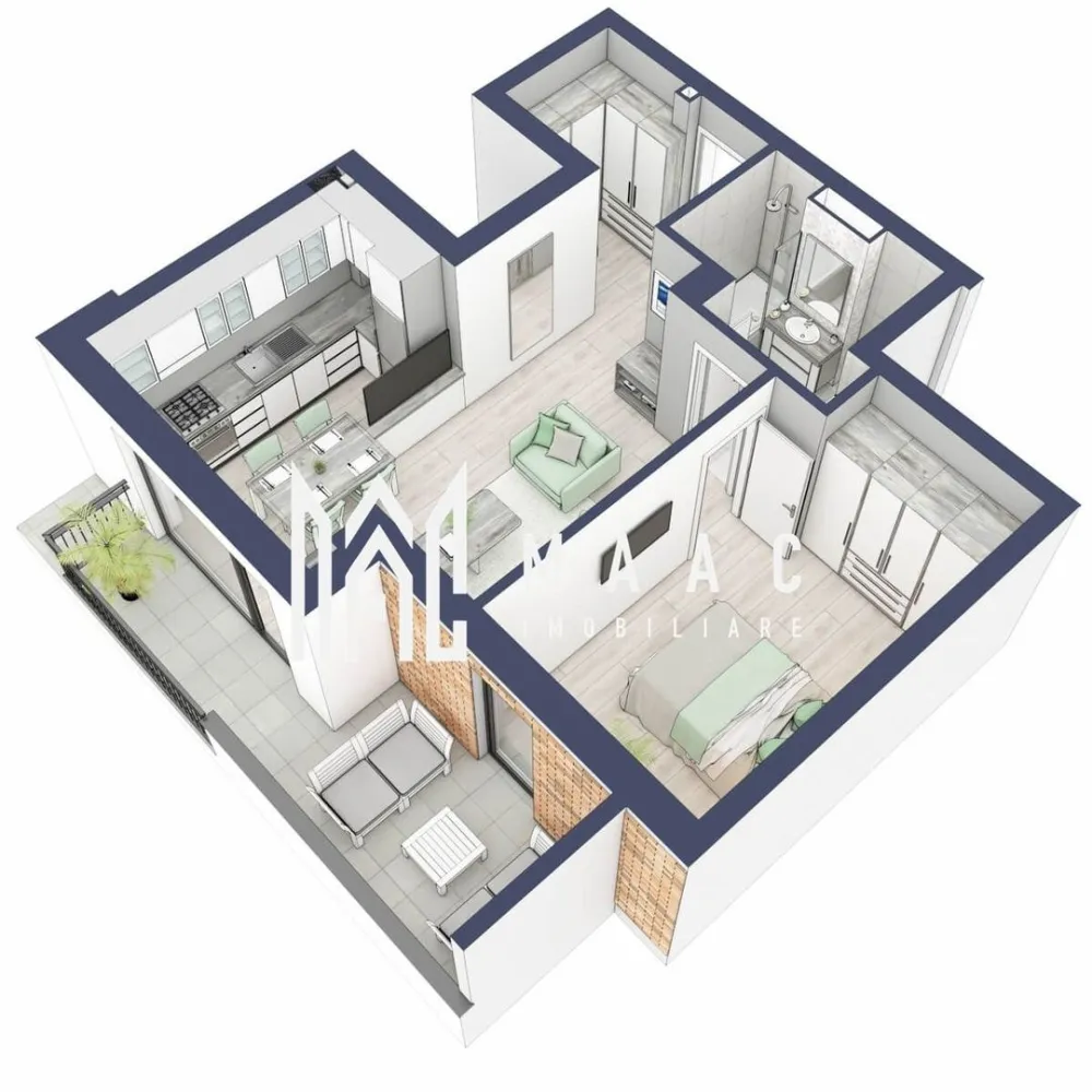 Apartament 2 camere | Balcon 10.3 mp | Etaj 1 | Turnisor - MAAC Imobiliare are plăcerea de a vă prezenta o oportunitate excepțională de a achiziționa un apartament modern, situat la parter, cu o suprafață totală de 57.7 m², amplasat în noul ansamblu rezidențial GreenHill, zona Turnișor. Acest ansamblu rezidențial, cu finalizare în vara 2026, oferă locuințe de înaltă calitate și facilități premium, proiectate pentru a satisface cele mai exigente cerințe.

Detalii Apartament:
Suprafața Totală: 57.7 m²

Compartimentare:
Bucatarie + Living - 23,3 m²
Dormitor - 13,8 m²
Baie - 5,4 m²
Hol - 4,9 m²
Suprafata balcon - 10,3 m²

Caracteristici și Dotări:

cu 9% TVA: € 122.603
Apartamentul se vinde în stadiul de “la cheie”, echipat cu: pereți finisați cu vopsea albă, faianță, gresie, parchet, uși interioare, vas WC, lavoar cu chiuvetă și baterie. Bugetul de finisaje incluse este de € 8.580 + TVA.

Cu 19% TVA: € 123.641
Apartamentul se vinde în stadiul de "la alb".

Facilități Premium:
Boxă la subsol: Spațiu suplimentar de depozitare pentru confortul dvs.
Rulouri electrice la dormitoare: Confort sporit și intimitate.
Încălzire în pardoseală: Eficiență termică și confort maxim.
Lift: Acces facil și rapid la etaje.
Terasa: Spațiu exterior generos pentru relaxare.
Baie cu cadă: Design modern și funcționalitate.

Descriere Ansamblu Rezidențial
GreenHill este un ansamblu rezidențial de lux, situat într-o zonă liniștită și accesibilă din Turnișor. Proiectul a fost conceput pentru a oferi locatarilor un stil de viață modern și confortabil, punând accent pe calitate, design și funcționalitate. Cu o gamă variată de facilități și dotări premium, GreenHill reprezintă alegerea ideală pentru cei care doresc să se bucure de un cămin primitor și elegant.

Apartamentele vor fi intabulate in vara 2026 si se vor preda in vara anului 2026.

Pentru Mai Multe Informații și Vizionări
Nu ratați ocazia de a deveni proprietarul acestui apartament deosebit! Pentru mai multe detalii și programări pentru vizionări, vă rugăm să contactați agenții noștri de la MAAC Imobiliare. Suntem aici pentru a vă oferi toate informațiile de care aveți nevoie și pentru a vă ghida în procesul de achiziție.

Pentru mai multe detalii, precizati telefonic ca ati vizionat anuntul cu ID: CP2286809.

MAAC Imobiliare - Partenerul Dumneavoastră de Încredere în Imobiliare.