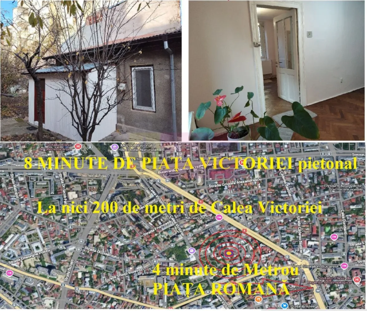 Raritate - Casă la curte Romană- Piața Victoriei zona Nicolae Iorga - O experiență de locuire pentru cei care caută exclusivitate
Într-o zonă în care rar apare ceva disponibil, această proprietate oferă un stil de viață urban sofisticat, într-un cadru intim și liniștit. Este locuința ideală pentru cei care apreciază proximitatea față de reperele culturale și sociale ale orașului, dar vor în același timp un spațiu personal, retras și plin de caracter.Localizare Premium
Între Piața Romană și Piața Victoriei, două noduri urbane esențiale
La câteva minute de metrou, Calea Victoriei, Piața Amzei
În apropierea unor clădiri istorice, ambasade și instituții prestigioase
Acces imediat la restaurante gourmet, cafenele de autor, galerii, parcuri și servicii premium și tot ce înseamnă evenimentele de pe Calea Victoriei și Centrul Vechi. Suprafață utilă: 30 mpTeren: 36 mp. Compartimentare eficientă, ideală pentru un stil de viață urban
Bucătărie spațioasă, perfectă pentru redesign modern
Living generos, ușor de transformat într-un spațiu multifuncțional. Baie cu fereastră. Curte comună într-un ansamblu discret și bine întreținut. Se vinde un spațiu care așteaptă viziunea potrivită. Proprietatea necesită renovare, dar acest lucru îi oferă libertatea totală de personalizare. Poate deveni: fie un studio elegant pentru un profesionist activ, fie un birou boutique pentru activități creative, fie un pied-à-terre ultracentral, fie o investiție excelentă pentru închiriere în regim clasic sau corporate. Ca Dotări standard avem Centrală termică, 
Utilități complete, Internet prin fibră optică, ferestre termopan, acoperiș din tablă, acces facil, fără scări. Puncte forte
Una dintre cele mai bune poziționări din București. Preț rar întâlnit pentru zona ultracentrală. Potențial mare de creștere a valorii după renovare. Ideală pentru cei care caută un spațiu mic, dar cu personalitate și poziționare premium. Pentru mai multe detalii și programarea de vizionări nu ezitați să contactați consultantul imobiliar, Daniel, Apulum94.