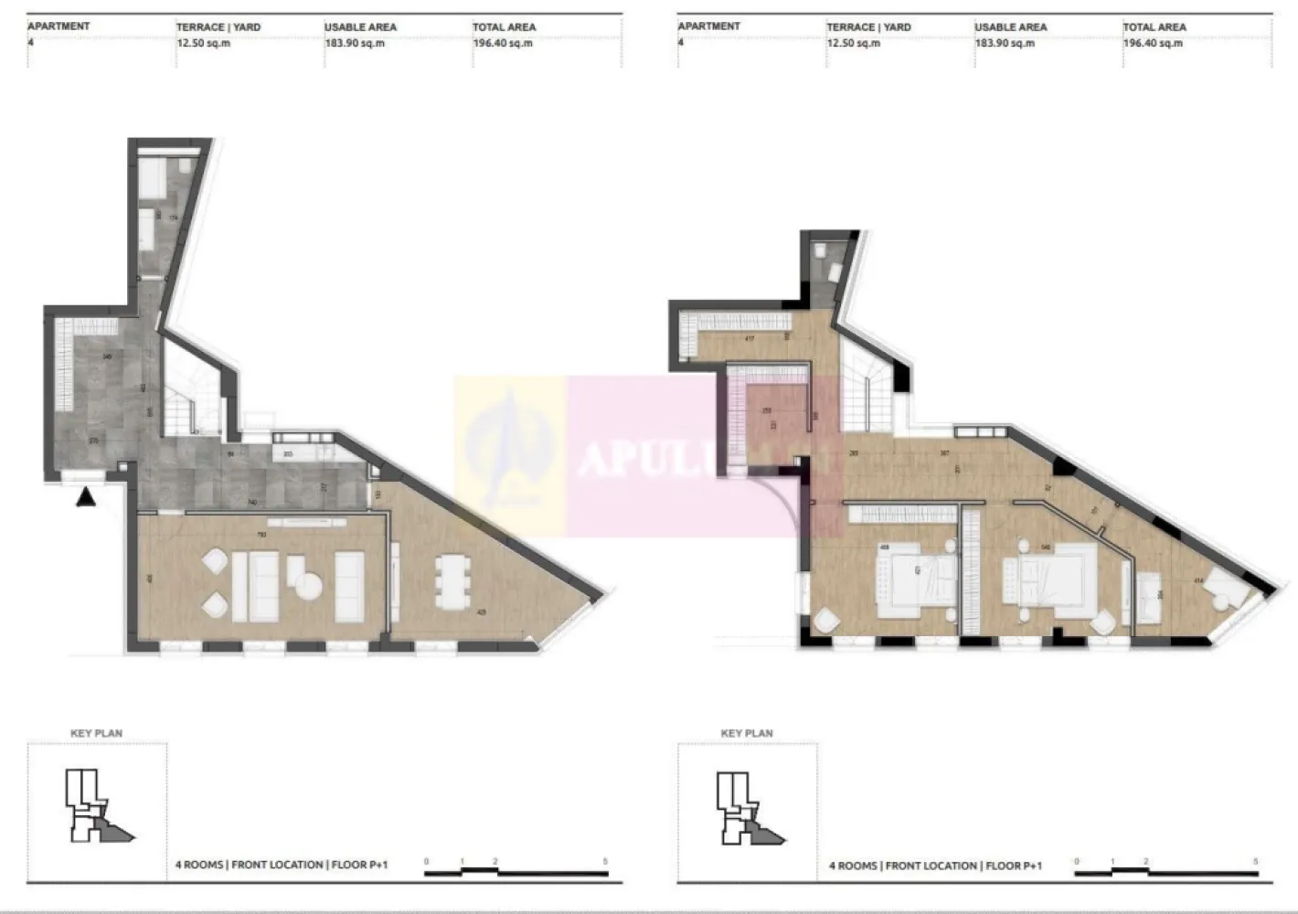 Apartament 4 camere, tip duplex, P+1 – Licurg - Duplex cu 4 camere generoase, dispus pe parter + etaj în complexul Licurg.
Suprafață utila 184mp, bucatarie deschisa, finisaje premium, layout deschis și lumină naturală excelentă pe ambele niveluri.
Preț apartament: 798.000 € + TVA
Parcare subterană: 2 locuri / apartament
Preț loc parcare: 32.000 € + TVA / loc
NOTA: Apartamentul este, momentan, inchiriat si se poate prelua cu contractul de inchiriere in curs.