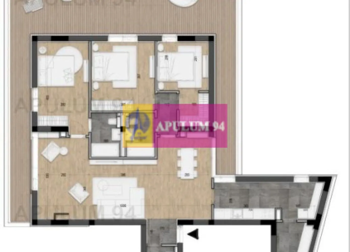 Apartament 4 camere + Terasa 94mp | Licurg 2 / Cartierul Armenesc - Arhitectura proiectului boutique Licurg 2 Prime Residence încorporează elemente de design specifice zonei, evidențiindu-se prin fațade elegante și detalii de piatră atent lucrate, ce se integrează armonios în peisajul local. Materialele, culorile și texturile sunt alese pentru a menține un aspect estetic în armonie cu stilul arhitectural tradițional al zonei.
Link video: https://www.youtube.com/watch?v=ARvoeaOWgMQ&ab_channel=Adrian-Apulum94

Proiectul include o selecție diversă de apartamente cu 3 și 4 camere , caracterizate prin ferestre ample si terase spatioase.

Detalii Apartament 
4 camere
Decomandat
119mp utili
94 mp terasa privata 
Pretul pentru un loc de parcare in parcarea subterana este de 32.000 euro + TVA. Exista 2 locuri destinate fiecarui apartament. 

The architecture of Licurg 2 Prime Residence boutique project incorporates area-specific design elements, featuring elegant facades and meticulously crafted stone details that blend seamlessly into the local landscape. Materials, colors, and textures are chosen to maintain an aesthetic harmony with the traditional architectural style of the area.

The project offers a diverse selection of 3 and 4-room apartments, characterized by large windows that allow natural light to flood the spacious, well-organized interiors.

Apartment Details:

4 rooms
Detached layout
119 sqm usable area
94 sqm private terrace
The price for an underground parking space is €32,000 + VAT. Each apartment has 2 designated spaces.

EXTERIOR:

Rame din aluminiu:

Barieră termică ALIPLAST, culoare bej RAL 7044
Fixare mecanică pe cadru de oțel 30 x 30 mm
Geamuri triple:

Compoziție generală: Sticlă 6 mm 4S, distanțier 16 mm WE, sticlă float 4 mm, sticlă low E 6 mm
Parter spre stradă: Sticlă temperată KN 166 ESG 6 mm, distanțier 16 mm WE, sticlă float 4 mm, sticlă laminată low E 4.4.1 mm
Valoare U totală: 1,05 pentru rame și ferestre din aluminiu
PEISAGISTICĂ:

Design exterior:

Alee de intrare cu plăci ceramice
Drum de acces la subsol asfaltat
Mobilier urban pe platforme de beton, cu zone de flori integrate
Spații verzi:

Pe plăci de beton: Ghivece de plante (adâncime 50-70 cm), arbuști și gazon la rampa de intrare
Pe sol natural: Plantații de arbori și arbuști, gazon, pentru uz exclusiv apartamentelor 1 și 2
INTERIOR:

Pereți cu vopsea multistrat:

Trei straturi de vopsea albă lavabilă pe plăci de gips tencuite
Bază din bloc ceramic de 30 cm grosime
Pardoseli ceramice și laminat:

Plăci ceramice antiderapante și lemn laminat pe șapă de ciment
Izolație și calitate a construcției:

Izolație din lână minerală între cărămizi și plăci de gips pentru eficiență termică
Proiectare orientată spre confort și economie de energie