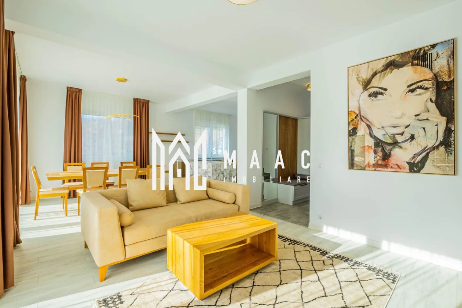 Casă Premium în Cisnădioara I 177 mp I Vedere catre Cetate - MAAC Imobiliare vă propune spre vânzare o proprietate exclusivistă, situată într-un ansamblu rezidențial premium din localitatea Cisnădioara, județul Sibiu, una dintre cele mai apreciate zone rezidențiale din apropierea orașului.

Ansamblul este format din 18 case individuale, concepute pentru a oferi intimitate, confort și un standard ridicat de locuire. Locuința are regim de înălțime D+P+E și se vinde complet mobilată și utilată, fiind pregătită pentru mutare imediată.

Locație:
Zonă naturală deosebită, ideală pentru plimbări și activități în aer liber
Acces rapid către punctele de interes:
aproximativ 20 de minute până în centrul municipiului Sibiu
Aeroportul Internațional Sibiu
Stațiunea montană Păltiniș
Acces pe șosea modernă, cu peisaje spectaculoase
Vedere panoramică către Cetatea Cisnădioara

Caracteristici proprietate
Suprafață teren: 634 mp
Suprafață utilă: 177 mp
Suprafață construită desfășurată: 315 mp
Garaj: 39 mp, cu capacitate pentru 2 autoturisme
Terase și balcoane: 44,28 mp

Compartimentare
3 dormitoare
Dormitor matrimonial cu acces la balcon propriu
Dormitoarele II și III cu acces la balcon comun și vedere către cetate
3 băi
3 terase
Living generos cu zonă de dining
Spații de depozitare eficiente

Preț și modalități de achiziție
Preț: 380.000 euro + TVA

Modalități de plată:
Cash
Credit bancar
Rate direct la dezvoltator:
- Avans minim 50% + TVA
- Diferența achitată în maximum 10 ani

Această proprietate se adresează celor care caută un stil de viață premium, într-o zonă liniștită, cu aer curat, dar cu acces facil către oraș și munte.

Pentru detalii suplimentare, consultanță sau programarea unei vizionări, va rugăm să ne contactati specificand ID: CP2862197.