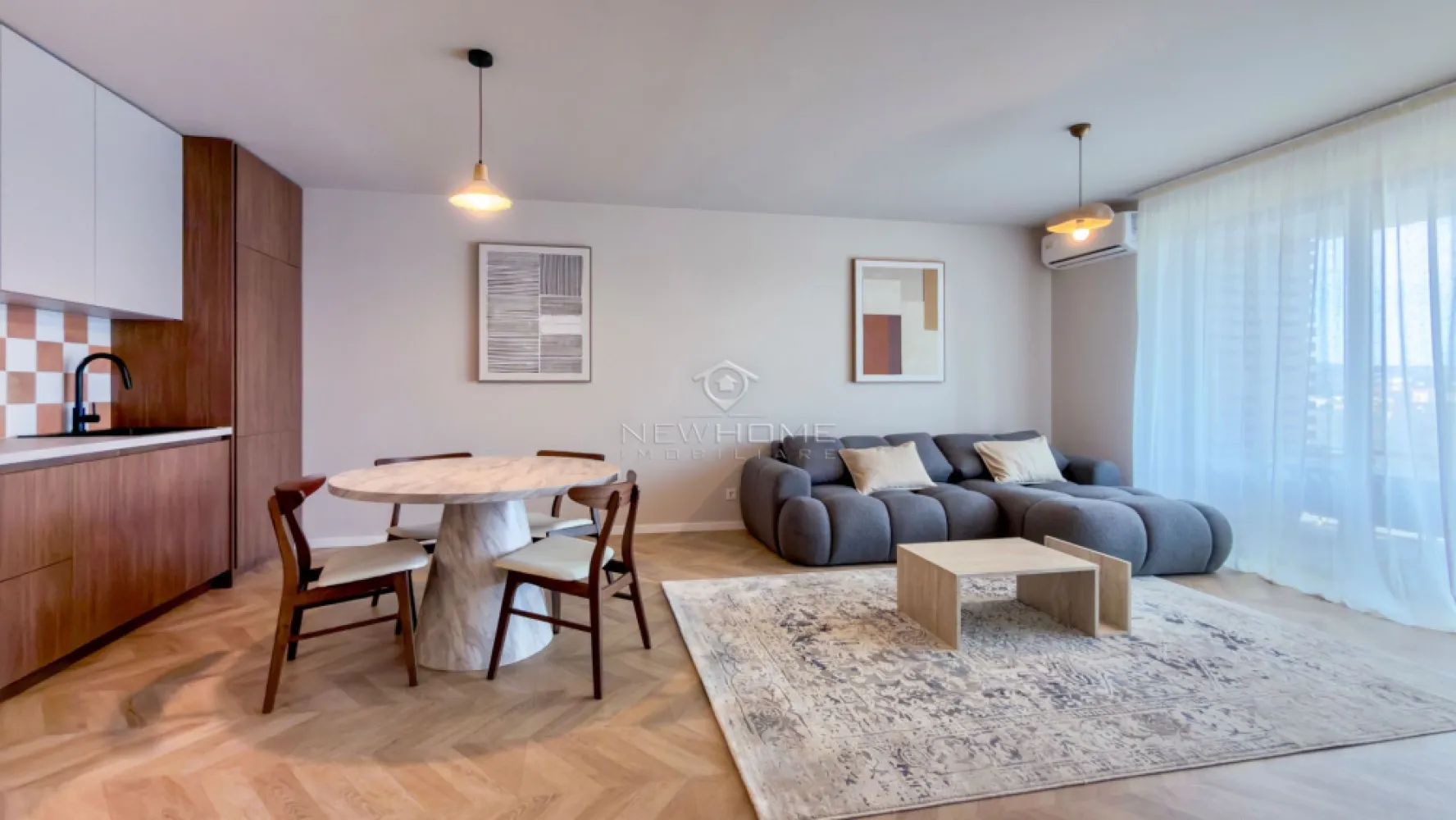 Apartament 2 camere PET FRIENDLY zona The Office - NewHOME Imobiliare ofera in EXCLUSIVITATE spre inchiriere apartament ultrafinisat cu 2 camere, PET FRIENDLY, amplasat la etajul 6 din 7 in Complexul Rezidential The Nest. Compartimentat astfel: hol intrare cu spatiu de depozitare, living open space impreuna cu bucataria, dormitor, baie, terasa. Pentru confortul Dvs. este dotat cu incalzire prin pardoseala, aer conditionat, masina de spalat rufe, masina de spalat vase, plita si cuptor electric, smart TV, frigider etc. Apartamentul dispunde de suprafata utila de 55 mp. + terasa de 10 mp. Loc de PARCARE subteran inclus in pret. Imobilul dispune de facilitati disponibile pentru toti locatarii: gradina, camera de joaca pentru copii, zona de co-working. Avand in vedere poziția si avantajele zonei este una de mare interes, fiind in apropiere de centrul orasului, mijloacele de transport in comun, magazine alimentare, scoli/ gradinite, farmacii, banci etc. Pentru mai multe informatii si pentru a programa o vizionare, contactati-ne cu incredere!