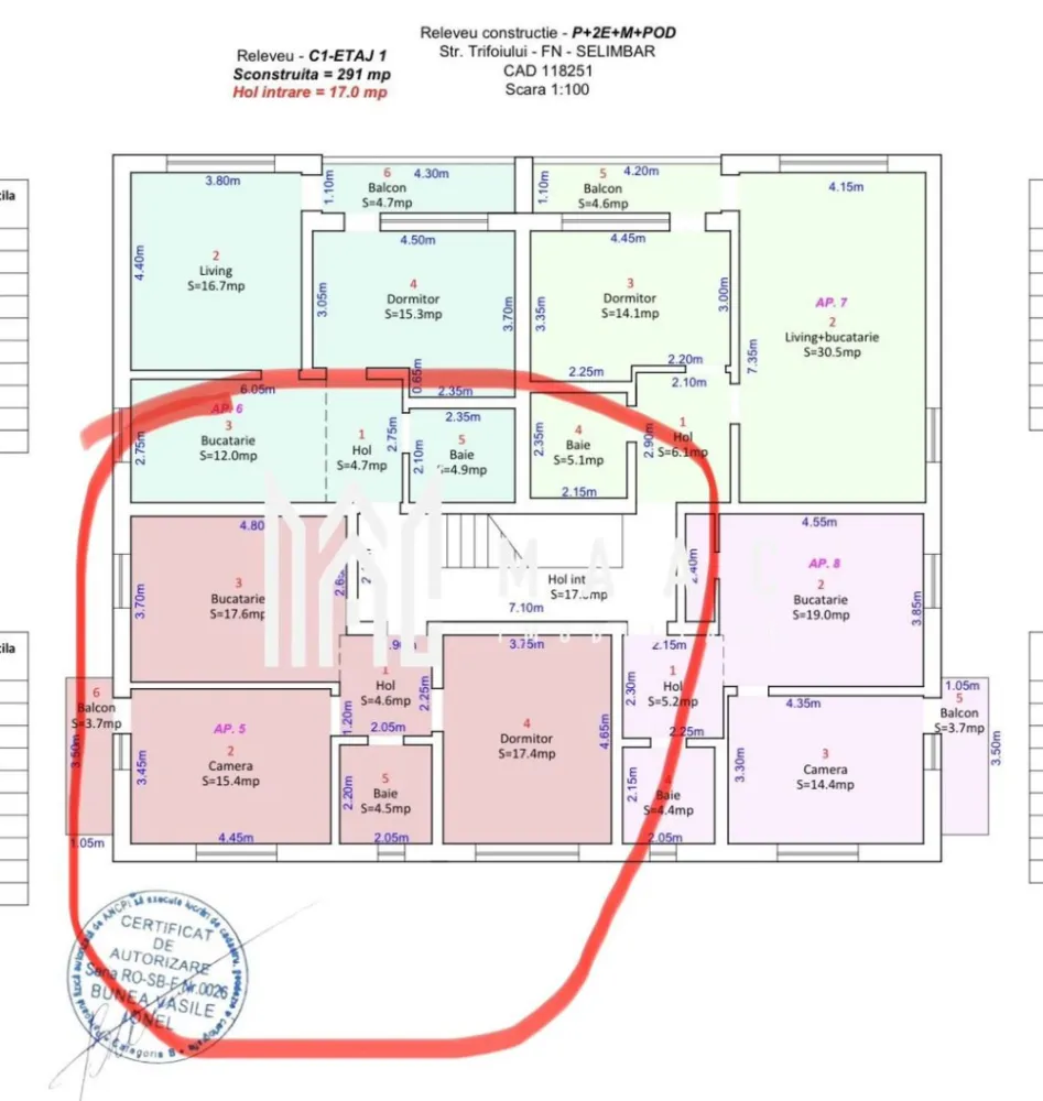 Apartament 3 camere I Etajul 1 I Selimbar