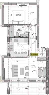 Apartament 2 camere, mobilat și utilat | prima inchiriere |zona DaVinci