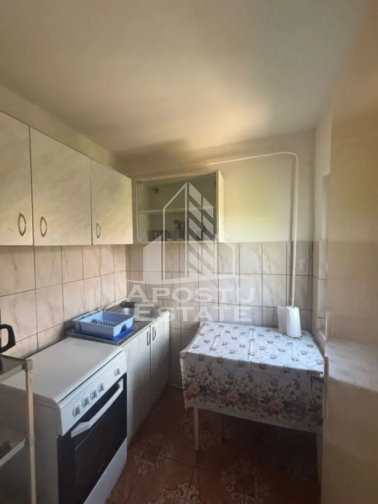 Apartament cu 1 cameră , de închiriat , Zona Aradului , Timișoara - Agentia imobiliara APOSTU ESTATE va propune spre inchiriere un apartament cu 1 cameră , spatios si luminos, situat in zona Aradului , o zona linistita si bine pozitionata din Timisoara, potrivit pentru cupluri,familii, sau studenti care isi doresc o locuinta unde sa se simta confortabil si cu acces facil catre scoli, statii de autobuz, supermarketuri , magazine de zona, parcuri.

Suprafata utila: 25 mp
Compartimentare eficienta:
-Bucatarie complet mobilata si utilata
-Dormitor mobilat si utilat
-Baie prevazuta cu duș 

Confort si facilitati:
-Incalzirea apartamentului: colterm
-Apartamentul este complet mobilat si utilat de către proprietar 
Localizare:
-Timis,Timisoara, zona Aradului – acces facil spre magazine, supermarketul Profi , Lidl, Piata Verde , , facultatea de medicină veterinară - agronomie, scoli, parcuri si mijloace de transport in comun.
Ideal pentru:
-Familii
-Cupluri
-Studenti
Pret chirie lunara: 320 euro ( usor negociabil) 
Programeaza o vizionare pentru a-ti putea imagina viitorul aici!
ID intern: CP3111691