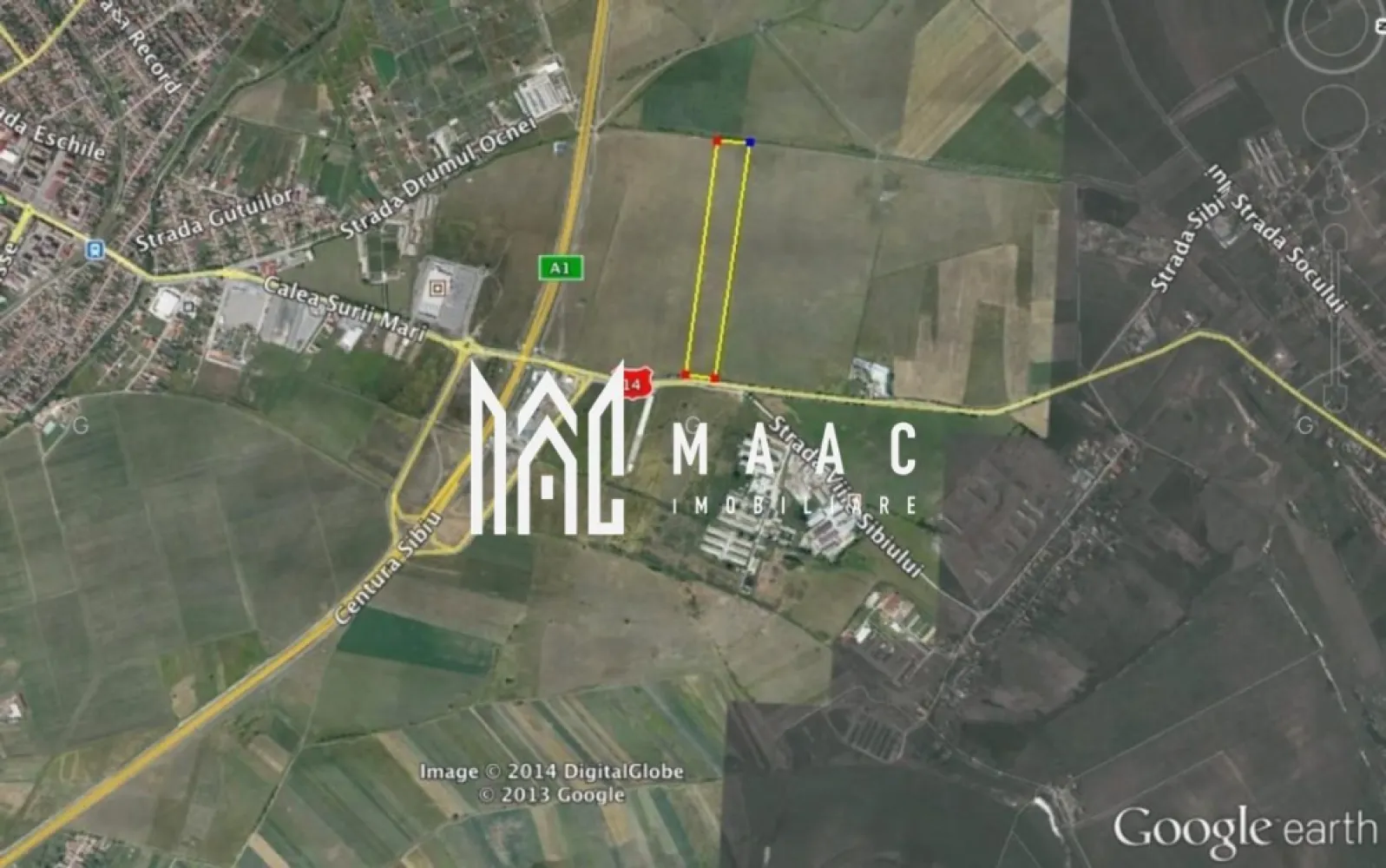 Teren | 19.100MP | Intravilan | Sibiu - MAAC Imobiliare vă propune spre vânzare un teren cu potențial ridicat de dezvoltare, amplasat într-una dintre cele mai dinamice zone industriale și comerciale ale Sibiului, cu vizibilitate excelentă la drumul național și acces rapid către infrastructura majoră de transport. Proprietatea reprezintă o oportunitate ideală pentru investiții de anvergură, datorită poziționării strategice și caracteristicilor tehnice avantajoase.

Localizare și acces:
-Deschidere directă la DN, cu front stradal de 53 ml
-Situat la aproximativ 170 m de nodul rutier al centurii Sibiului, cu acces rapid la autostradă
-Poziționare la intersecția principalelor fluxuri logistice și comerciale

Specificații tehnice și urbanistice:
-Suprafață totală: 19.100 mp
-Teren plat, fără construcții sau vegetație forestieră
-Dimensiuni: front stradal de 53 ml și adâncime de 374 ml
-Cadastru și intabulare efectuate
-Regim urbanistic aprobat: PUG, PUZ și PUD
-Acces la rețeaua de gaze naturale
-Drum de acces asigurat

Potențial de dezvoltare:
-Logistic și industrial: centre de depozitare, parcuri logistice, unități de producție
-Comercial: showroom-uri, hypermarketuri, parcuri de retail

Servicii: sedii administrative, baze de transport, centre de distribuție

Proprietatea oferă versatilitate ridicată și condiții optime pentru dezvoltarea unor proiecte complexe, într-o zonă cu infrastructură în continuă extindere și interes investițional crescut.

Pentru mai multe detalii și programarea unei vizionări, precizați telefonic că ați văzut anunțul cu CP2730558