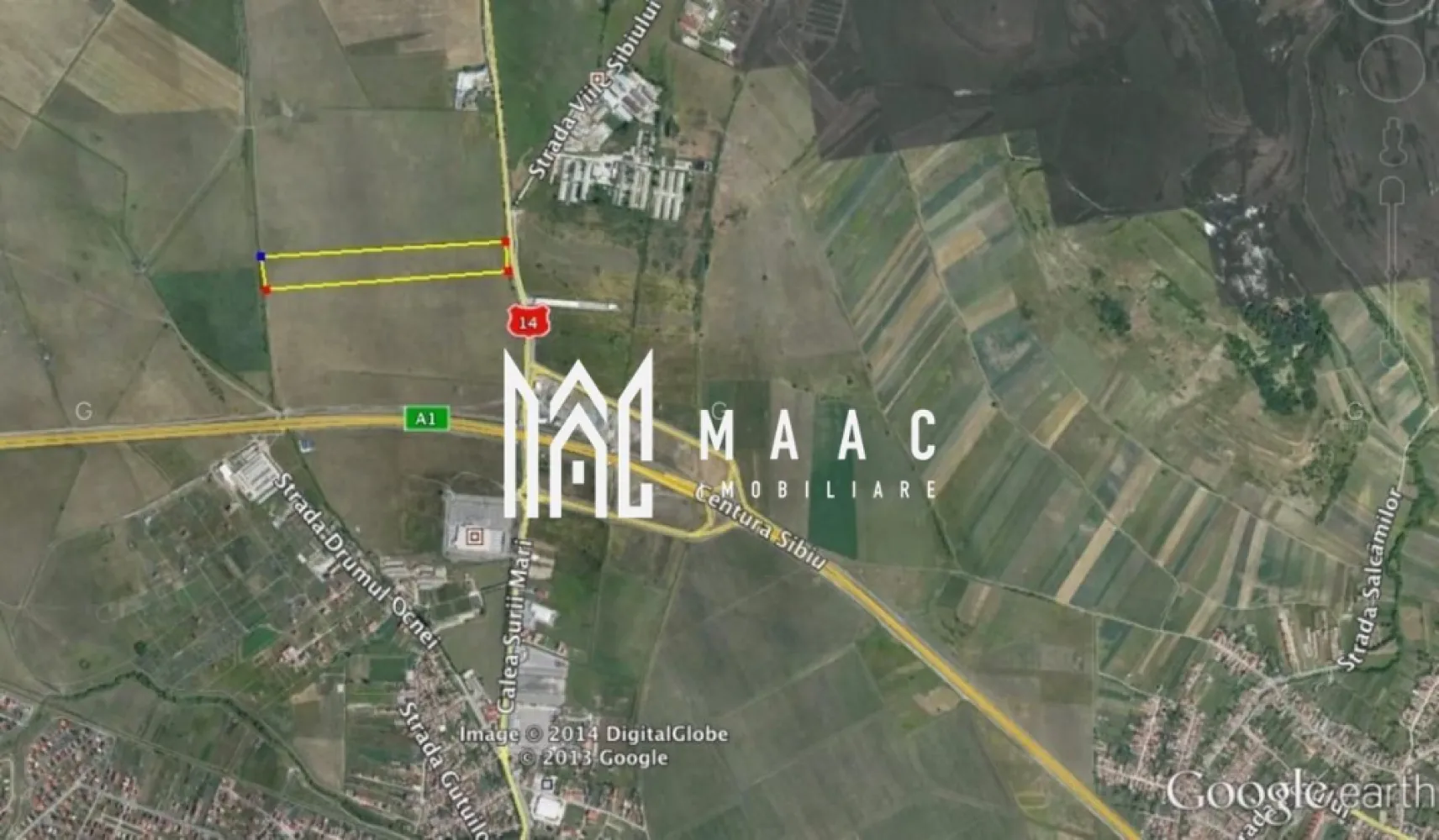 Teren | 19.100MP | Intravilan | Sibiu - MAAC Imobiliare vă propune spre vânzare un teren cu potențial ridicat de dezvoltare, amplasat într-una dintre cele mai dinamice zone industriale și comerciale ale Sibiului, cu vizibilitate excelentă la drumul național și acces rapid către infrastructura majoră de transport. Proprietatea reprezintă o oportunitate ideală pentru investiții de anvergură, datorită poziționării strategice și caracteristicilor tehnice avantajoase.

Localizare și acces:
-Deschidere directă la DN, cu front stradal de 53 ml
-Situat la aproximativ 170 m de nodul rutier al centurii Sibiului, cu acces rapid la autostradă
-Poziționare la intersecția principalelor fluxuri logistice și comerciale

Specificații tehnice și urbanistice:
-Suprafață totală: 19.100 mp
-Teren plat, fără construcții sau vegetație forestieră
-Dimensiuni: front stradal de 53 ml și adâncime de 374 ml
-Cadastru și intabulare efectuate
-Regim urbanistic aprobat: PUG, PUZ și PUD
-Acces la rețeaua de gaze naturale
-Drum de acces asigurat

Potențial de dezvoltare:
-Logistic și industrial: centre de depozitare, parcuri logistice, unități de producție
-Comercial: showroom-uri, hypermarketuri, parcuri de retail

Servicii: sedii administrative, baze de transport, centre de distribuție

Proprietatea oferă versatilitate ridicată și condiții optime pentru dezvoltarea unor proiecte complexe, într-o zonă cu infrastructură în continuă extindere și interes investițional crescut.

Pentru mai multe detalii și programarea unei vizionări, precizați telefonic că ați văzut anunțul cu CP2730558