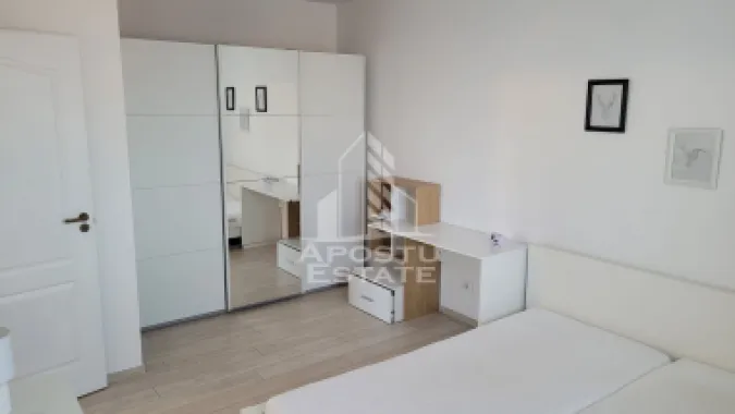 Apartament cu 3 camere, mobilat, cu gradina, in vatra satului Giroc