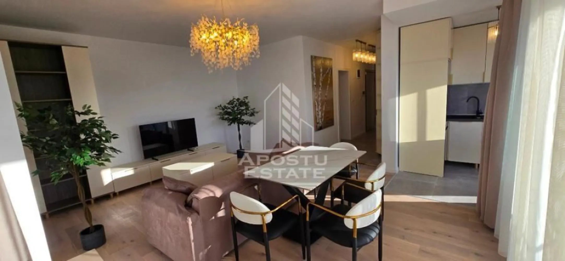 Apartament de lux 2 camere de inchiriat,loc de parcare,Calea Aradului - Agentia imobiliara APOSTU ESTATE va propune spre inchiriere un apartament de lux cu 2 camere, spatios si luminos, situat in zona Aradului, in complexul rezidental Nord One, o zona linistita si bine pozitionata din Timisoara,Timis. Potrivit pentru cupluri,familii , tineri care isi doresc o locuinta unde sa se simta confortabil si cu acces facil catre scoli, statii de autobuz, supermarketuri , magazine de zona, parcuri.

Suprafata utila: 56 mp

Compartimentare eficienta:

-Hol de acces generos

-Bucatarie complet mobilata si utilata

-Dormitor mobilat si utilat

-Living spatios pentru momente de relaxare

-Baie prevazuta cu cada

Confort si facilitati:

-Incalzirea apartamentului: centrala imobil

-Apartamentul este complet mobilat si utilat

Localizare:

-Timis,Timisoara, zona C. Aradului– acces facil spre magazine, supermarketul Kaufland, scoli, parcuri si mijloace de transport in comun.

Ideal pentru:

-Familii

-Cupluri

-Tineri

-Studenti

Disponibilitate: imediata

Pret chirie lunara: 950€ usor negociabil

Programeaza o vizionare pentru a-ti putea imagina viitorul aici!

ID intern: CP3123081