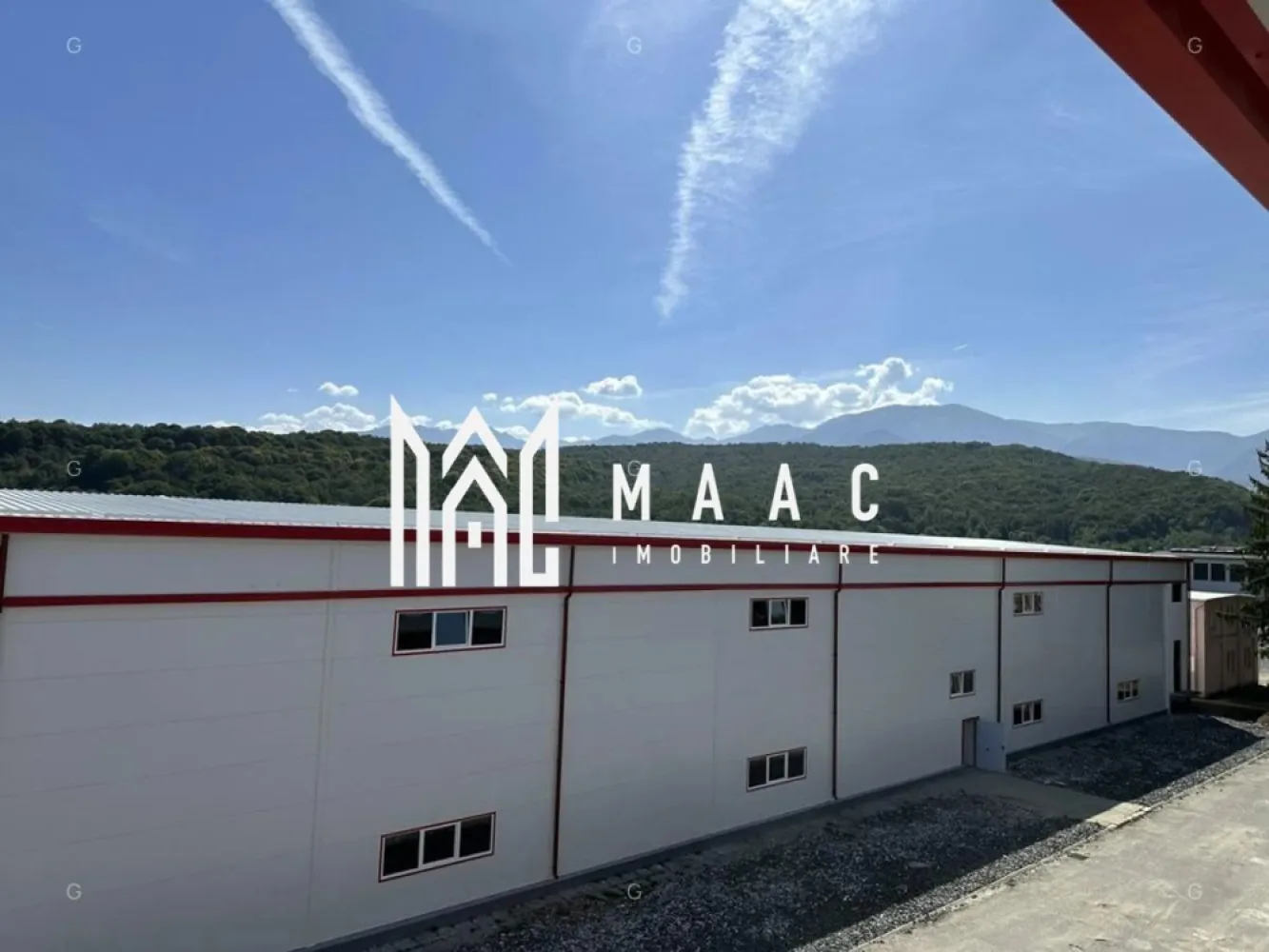 Hala producție I 6857 mp I Acces TIR I Pod Rulant I Mârșa - MAAC Imobiliare prezintă spre închiriere o hală industrială modernizată în 2024, situată în Parcul Industrial din satul Marșa, orașul Avrig, jud. Sibiu, cu acces facil direct din DJ 105G.
O proprietate de clasă industrială B, pregătită pentru operațiuni complexe de producție, logistică, depozitare sau distribuție. 

Caracteristici generale
- Acces pe drum betonat pentru autoturisme, autoutilitare, TIR și pietonal
- Potrivită pentru activități industriale, logistice sau comerciale
- Infrastructură modernizată, adaptată fluxurilor de lucru intensive

Specificatii tehnice – Clădire clasa B
- Structură în cadre, îmbrăcate cu panouri sandwich de 10 cm și 8 cm
- Suprafață totală: 6.857 mp, 5493 mp parter- productie, 1364 mp etaj- pretabil birouri.
- Stâlpi și grinzi din beton, grid structural 11,4 m x 17,3 m
- Pardoseală industrială din beton, capacitate 6 tone/mp
- Înălțime utilă hală: 7,7 m

Echipamente industriale
- 3 poduri rulante:
- 2 x 12,5 tone, înălțime până la cârlig: 5,51 m
- 1 x 5 tone, înălțime până la cârlig: 4,96 m
- 2 macarale la sol, braț rotativ, capacitate 2 tone
- Înălțime utilă pod rulant: 5,52 m

Acces și infrastructură
- Porți industriale: 4,47 m / 5,84 m
- Uși industriale automatizate, tip drive‑in
- Iluminat industrial LED
- Alimentare electrică cu contoare separate
- Alimentare cu apă industrială
- Posibilitate racordare la gaz, telefonie și internet

Informații financiare
- Prețul afișat reprezintă o valoare orientativă pentru un spațiu cu dotări standard
- Costurile operaționale, impozitul și asigurarea nu sunt incluse
- Prețul final se stabilește în funcție de:
- cerințele specifice ale chiriașului
- investițiile suplimentare necesare
- durata contractuală asumată

Pentru mai multe detalii și pentru a programa o vizionare, contactați MAAC Imobiliare specificând ID CP2889727.
