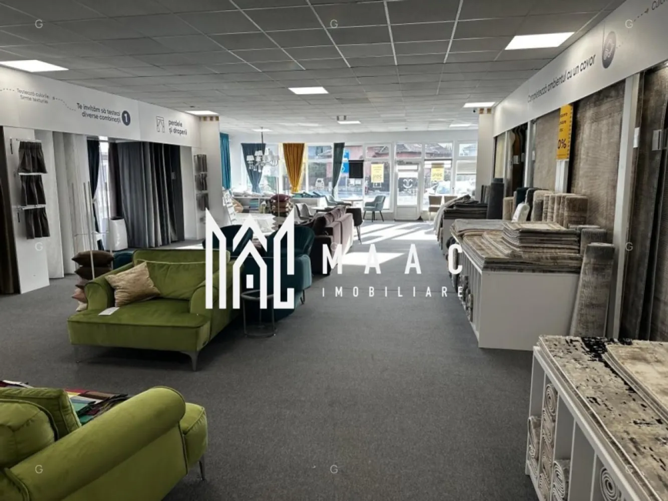 Spațiu comercial I Showroom I 300 mp I Parcare I Alba Iulia - MAAC Imobiliare prezintă spre închiriere un spațiu comercial amplasat strategic în vecinătatea benzinăriei MOL Șos. Alba Iulia, ideal pentru afaceri care prioritizează vizibilitatea, accesul facil și fluxul constant de clienți.
Poziționarea pe o arteră cu trafic auto și pietonal intens îl transformă într-o oportunitate rară în zona centrală a Sibiului.

Caracteristici esențiale
- Tip spațiu: open-space, ușor de configurat în funcție de specificul activității
- Acces: intrare directă din stradă + acces separat pentru marfă în partea din spate
- Vitrină: panoramică, aprox. 30 m, ideală pentru expunere comercială
- Terasă frontală: aprox. 30 mp, potrivită pentru parcare clienți sau zonă de prezentare
- Înălțime interioară: 3 m (tavan casetat) / până la 6 m la acoperiș
- Stare: modernizat, pregătit pentru utilizare imediată

Dotări și utilități
- Aer condiționat
- Încălzire prin centrală / sistem existent
- Toate utilitățile: apă, canalizare, curent, gaze, internet
- Certificat energetic: Clasa C

Potențial de utilizare
- SPAȚIUL VA FI DESTINAT CA ALIMENTAȚIE PUBLICĂ LA CEREREA CHIRIAȘULUI!
- Showroom mobilier, design interior, echipamente
- Retail premium, concept store, magazin flagship
- Servicii medicale / stomatologice, clinici, birouri de servicii
- Punct de vânzare cu logistică ușoară datorită accesului pentru marfă
- Contract de închiriere pe termen lung, garanție în echivalentul unei chirii lunare.

Pentru detalii și programarea unei vizionări, contactați MAAC Imobiliare specificând ID CP2885824.