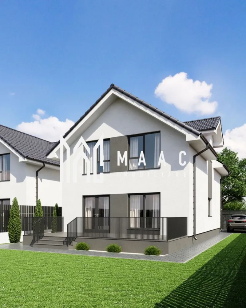 Casă nouă 5 camere I Șura Mare I COMISION ZERO - MAAC Imobiliare vă propune spre vânzare, cu COMISION ZERO pentru cumpărător, o proprietate deosebită, situată într-o zonă liniștită, la doar câteva minute de municipiul Sibiu. Această casă nu este doar o locuință, ci un spațiu atent gândit pentru confort, intimitate și un stil de viață echilibrat, departe de agitația orașului, dar cu acces rapid către punctele de interes urban.

Imobilul este amplasat la intrarea în Șura Mare, în imediata apropiere a Prima Shopping Center, beneficiind astfel de o locație excelentă.

Detalii proprietate:
Suprafață utilă: 120 mp
Suprafață construită: 144 mp
Suprafață teren: 340 mp
Amprentă la sol: 78 mp
Curte liberă: 262 mp
Terasă: 22 mp
Regim de înălțime: Parter + Mansardă
Număr camere: 5

Compartimentare:
Parter:
Hol de acces
Living spațios, cu ieșire pe terasă
Bucătărie separată
Birou
Baie cu aerisire naturală
Spațiu tehnic

Mansardă:
Hol
Dormitor matrimonial cu dressing, baie proprie și balcon
Două dormitoare spațioase și luminoase
Baie cu geam pentru aerisire naturală

Avantaje și beneficii:
Imobil nou, eficient energetic
COMISION ZERO pentru cumpărător
3 băi cu aerisire naturală
Curte liberă generoasă
Acces auto și curte pavată pentru 2 autoturisme
Terasa și balcon
Încălzire în pardoseală pe ambele niveluri
Centrală termică pe gaz
Teren împrejmuit cu gard metalic și poartă
Spații verzi amenajabile

Predare:
Interior: la stadiul de alb (instalații sanitare, electrice și termice incluse)
Exterior: la cheie (izolație termică, tencuială decorativă, curte pavată și spațiu verde)

Modalități de plată:
Plata se poate face cash sau prin credit bancar.
Avans minim: 30%.
Prețul rămâne neschimbat indiferent de modalitatea de plată.

Căile de acces către proprietate sunt în curs de amenajare.

Pentru mai multe detalii sau pentru a programa o vizionare, nu ezitați să ne contactați. Menționați ID-ul anunțului: CP2892700.