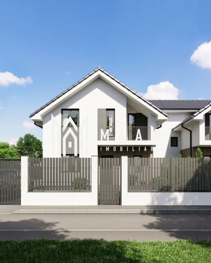 Casă nouă 5 camere I Șura Mare I COMISION ZERO - MAAC Imobiliare vă propune spre vânzare, cu COMISION ZERO pentru cumpărător, o proprietate deosebită, situată într-o zonă liniștită, la doar câteva minute de municipiul Sibiu. Această casă nu este doar o locuință, ci un spațiu atent gândit pentru confort, intimitate și un stil de viață echilibrat, departe de agitația orașului, dar cu acces rapid către punctele de interes urban.

Imobilul este amplasat la intrarea în Șura Mare, în imediata apropiere a Prima Shopping Center, beneficiind astfel de o locație excelentă.

Detalii proprietate:
Suprafață utilă: 120 mp
Suprafață construită: 144 mp
Suprafață teren: 340 mp
Amprentă la sol: 78 mp
Curte liberă: 262 mp
Terasă: 22 mp
Regim de înălțime: Parter + Mansardă
Număr camere: 5

Compartimentare:
Parter:
Hol de acces
Living spațios, cu ieșire pe terasă
Bucătărie separată
Birou
Baie cu aerisire naturală
Spațiu tehnic

Mansardă:
Hol
Dormitor matrimonial cu dressing, baie proprie și balcon
Două dormitoare spațioase și luminoase
Baie cu geam pentru aerisire naturală

Avantaje și beneficii:
Imobil nou, eficient energetic
COMISION ZERO pentru cumpărător
3 băi cu aerisire naturală
Curte liberă generoasă
Acces auto și curte pavată pentru 2 autoturisme
Terasa și balcon
Încălzire în pardoseală pe ambele niveluri
Centrală termică pe gaz
Teren împrejmuit cu gard metalic și poartă
Spații verzi amenajabile

Predare:
Interior: la stadiul de alb (instalații sanitare, electrice și termice incluse)
Exterior: la cheie (izolație termică, tencuială decorativă, curte pavată și spațiu verde)

Modalități de plată:
Plata se poate face cash sau prin credit bancar.
Avans minim: 30%.
Prețul rămâne neschimbat indiferent de modalitatea de plată.

Căile de acces către proprietate sunt în curs de amenajare.

Pentru mai multe detalii sau pentru a programa o vizionare, nu ezitați să ne contactați. Menționați ID-ul anunțului: CP2892700.
